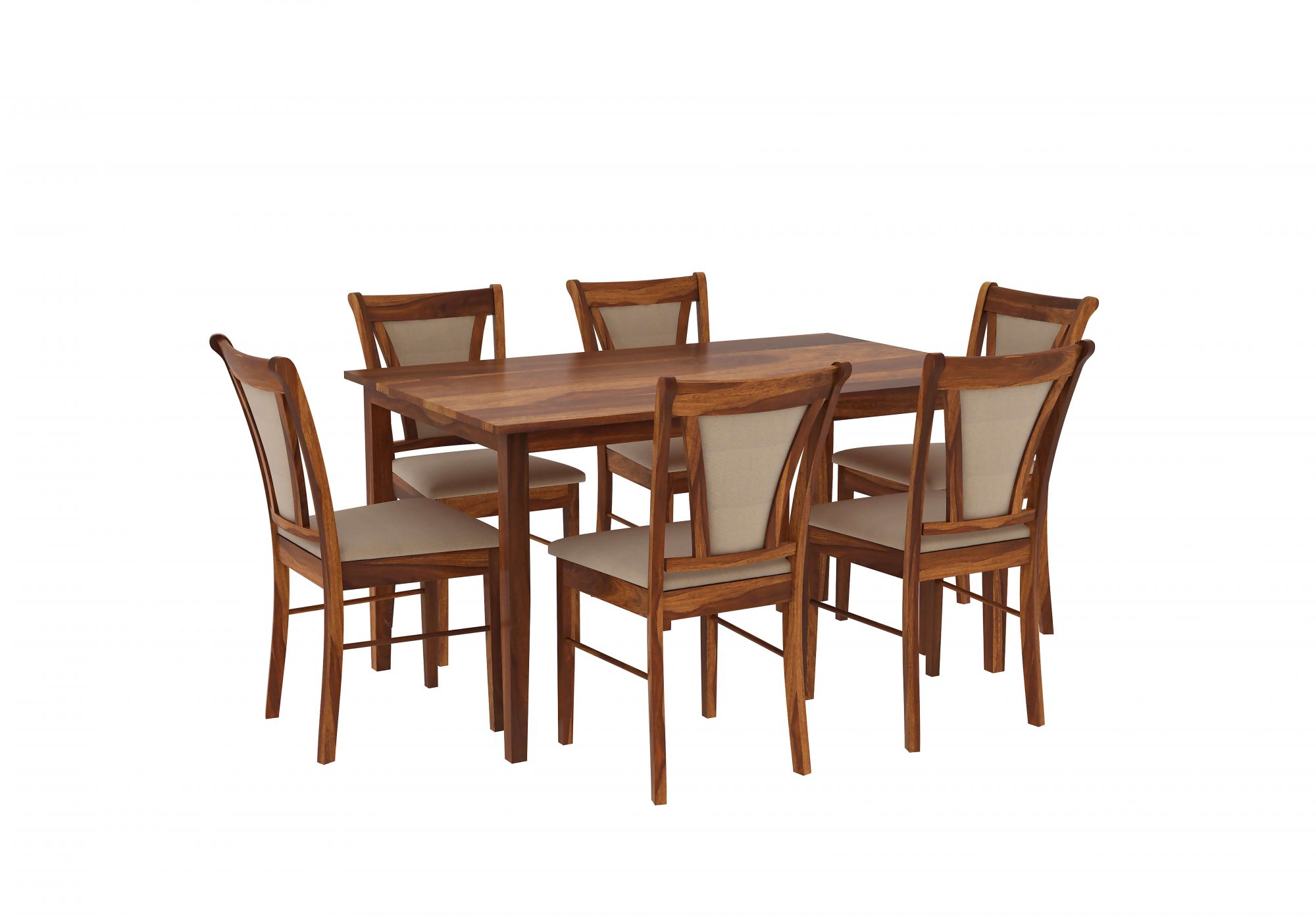 Niger Sheesham Wood Dining Table 6 Seater