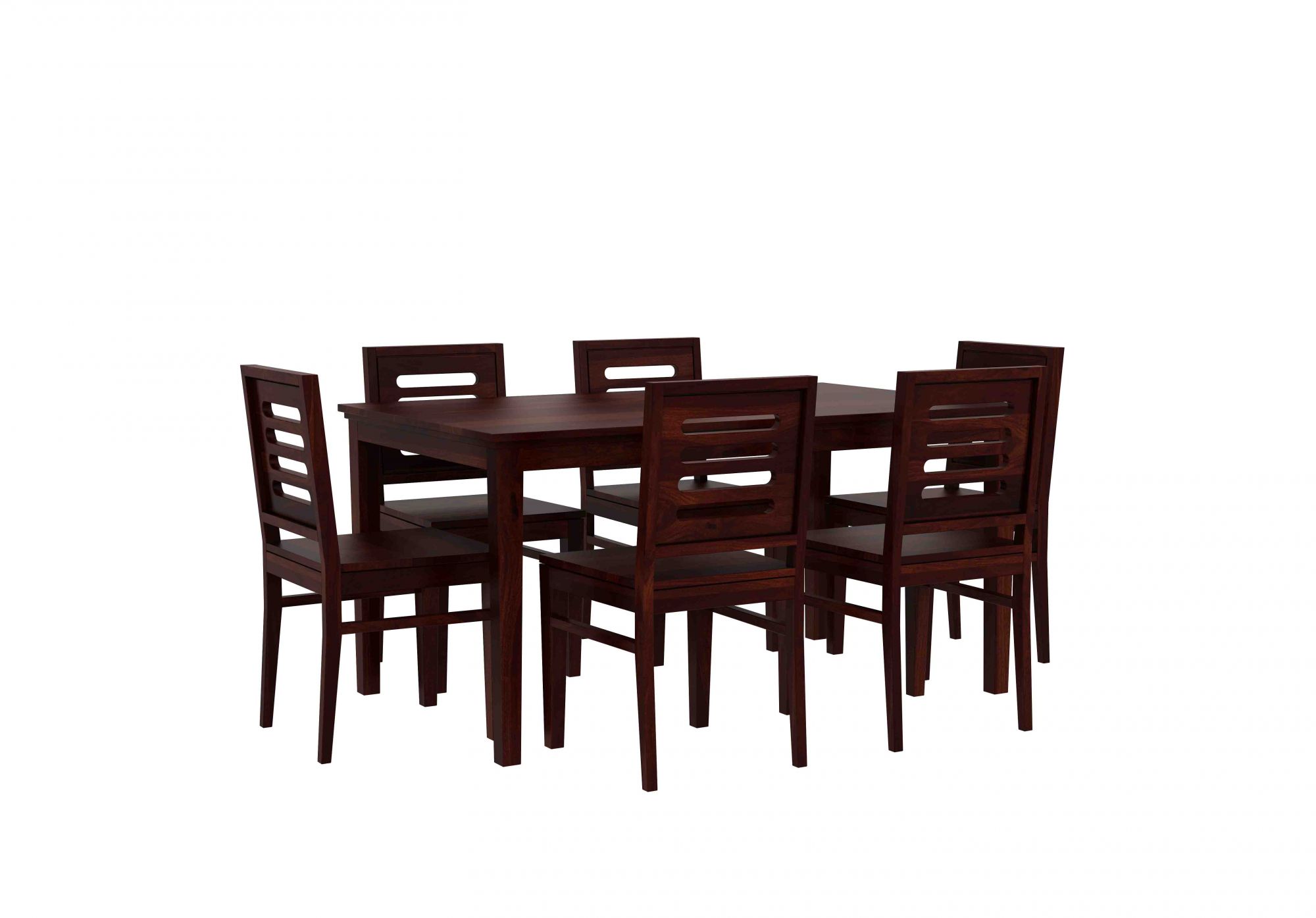 Crater Sheesham Wood Dining Table 6 Seater