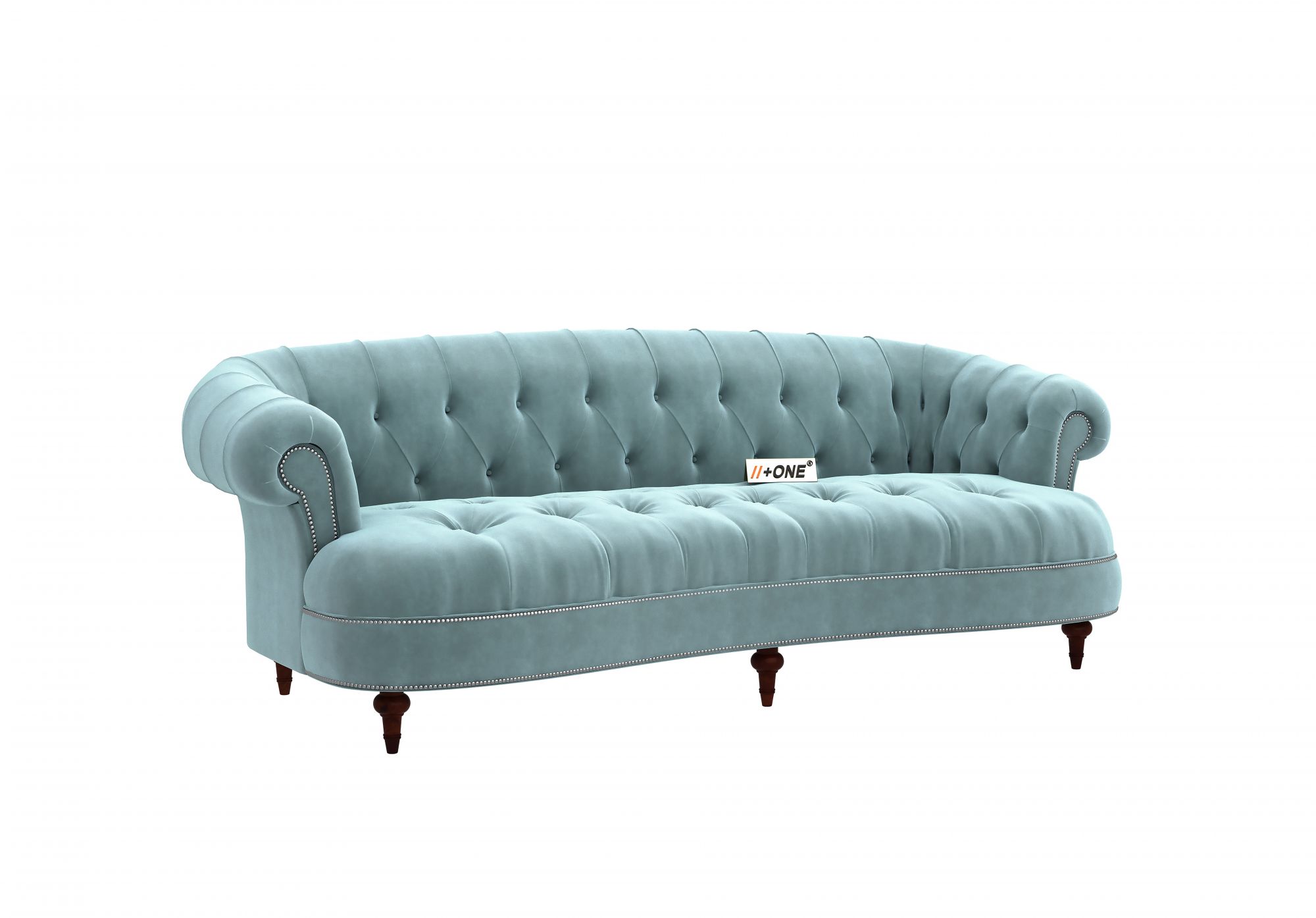 Duke Dusk Blue 3 Seater Sofa