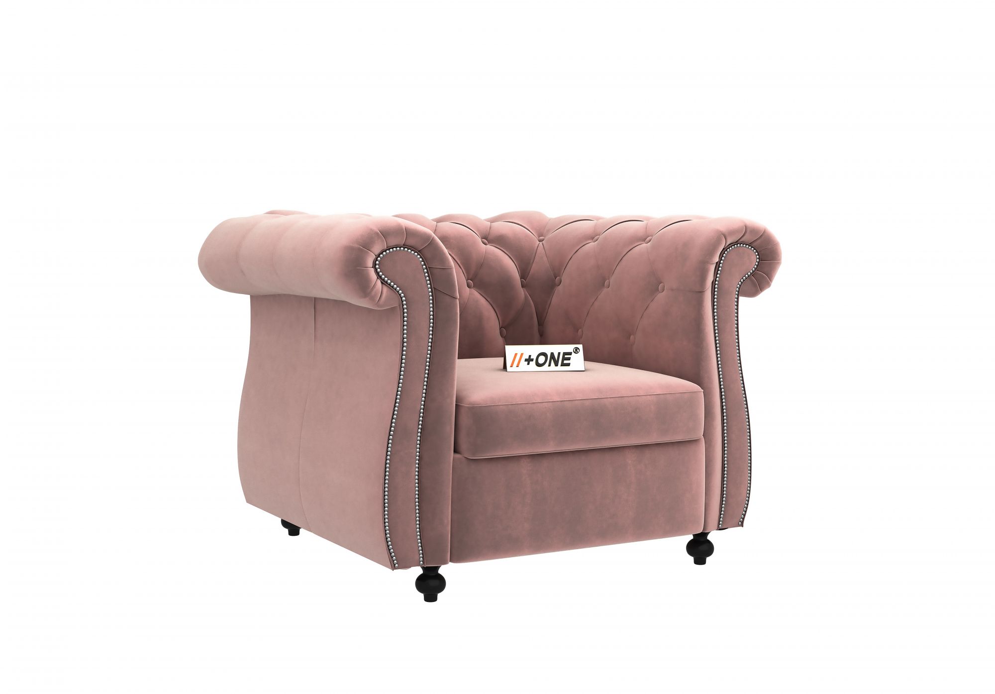 Lord Rose Dust 1 Seater Sofa