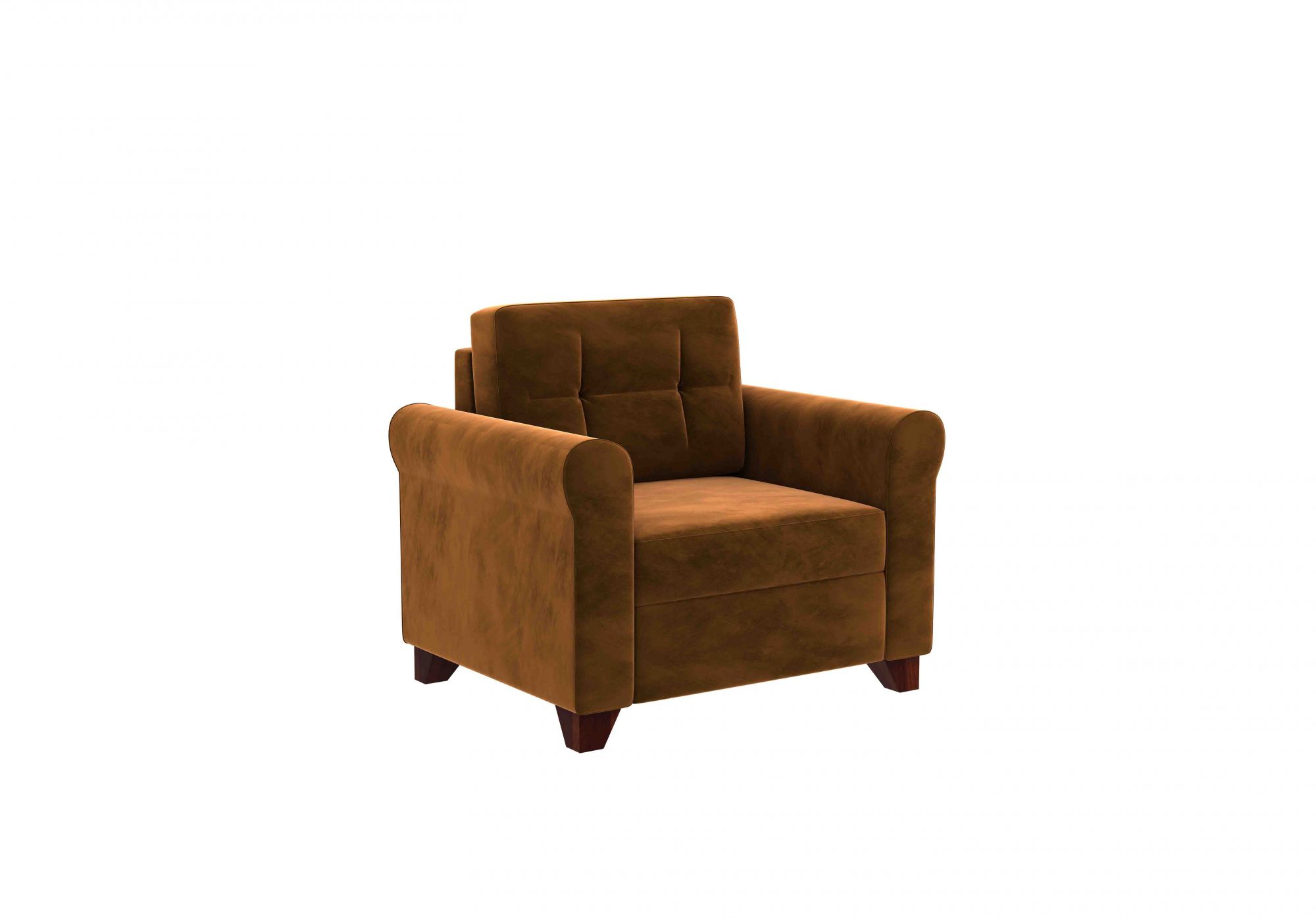 Monarch Brown 1 Seater Sofa Set