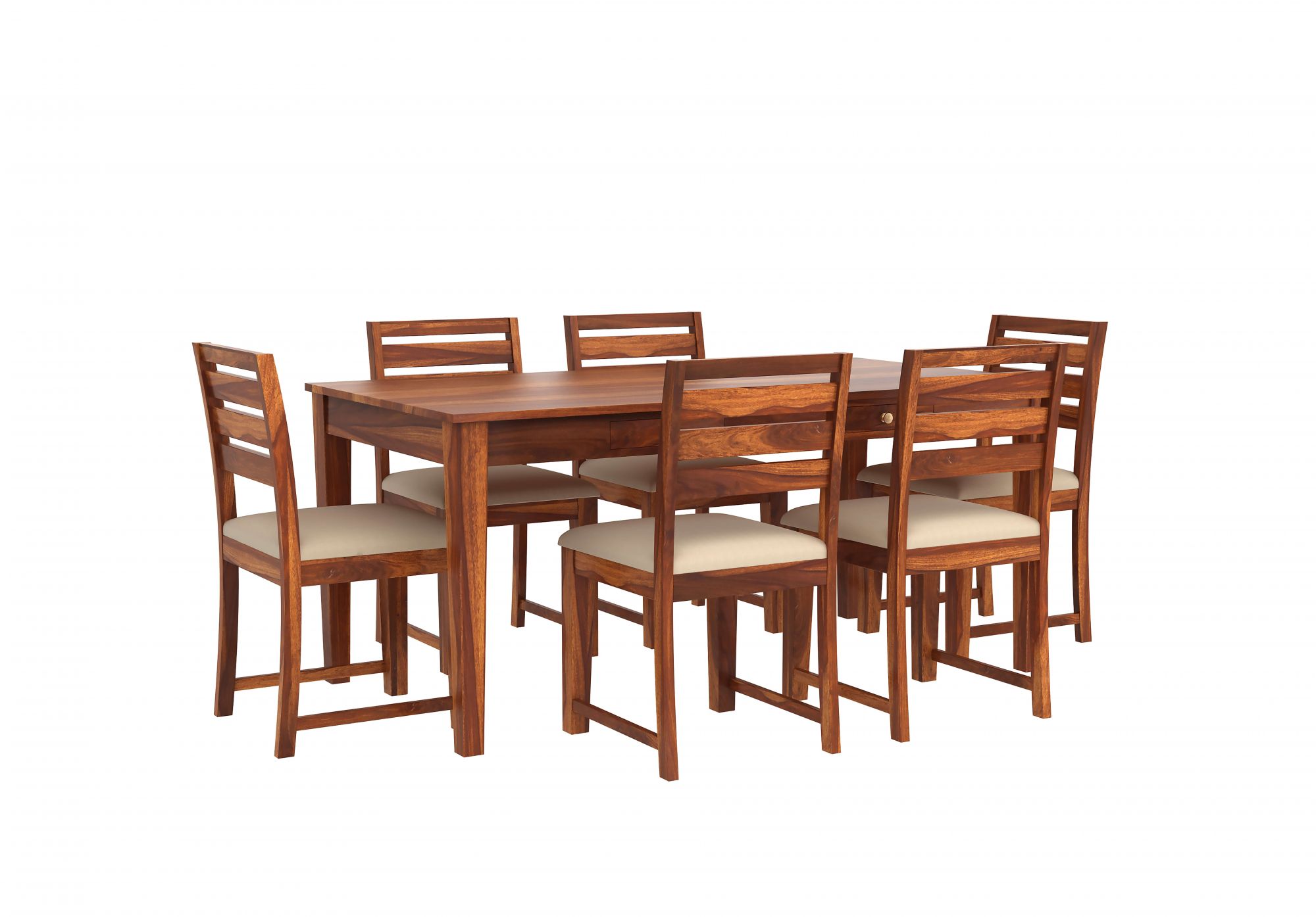 Rocha Sheesham Wood Dining Table 6 Seater