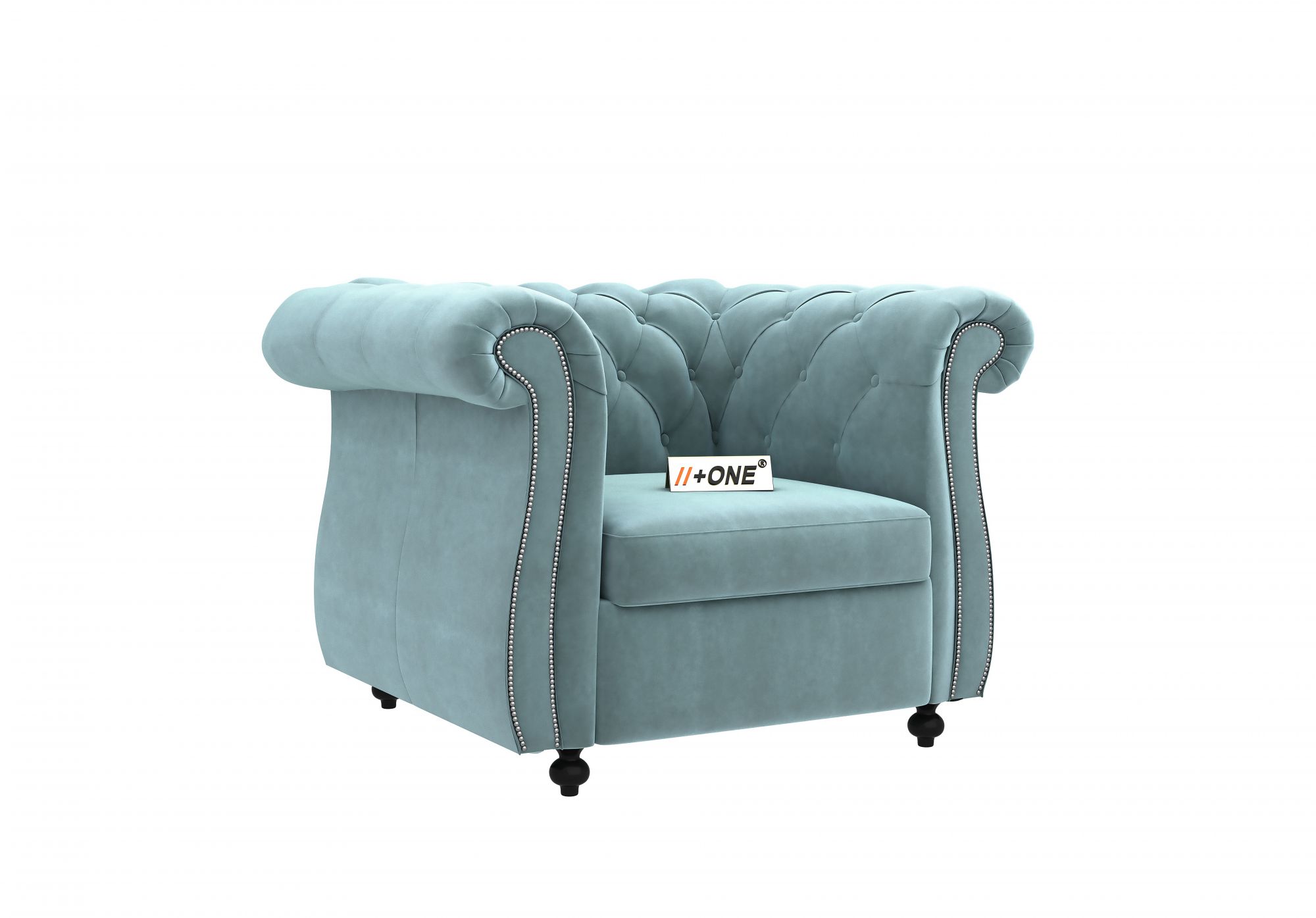 Lord Dusk Blue 1 Seater Sofa