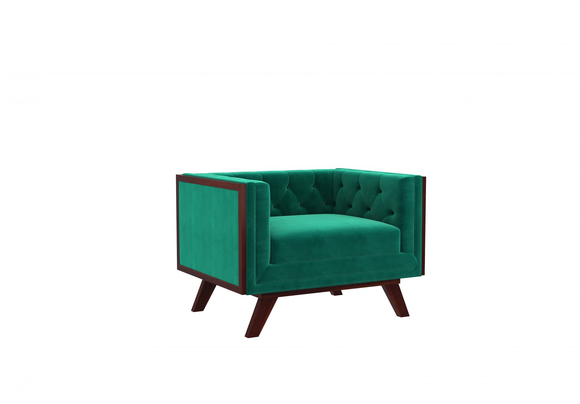 Syros Emerald Green 1 Seater Sofa