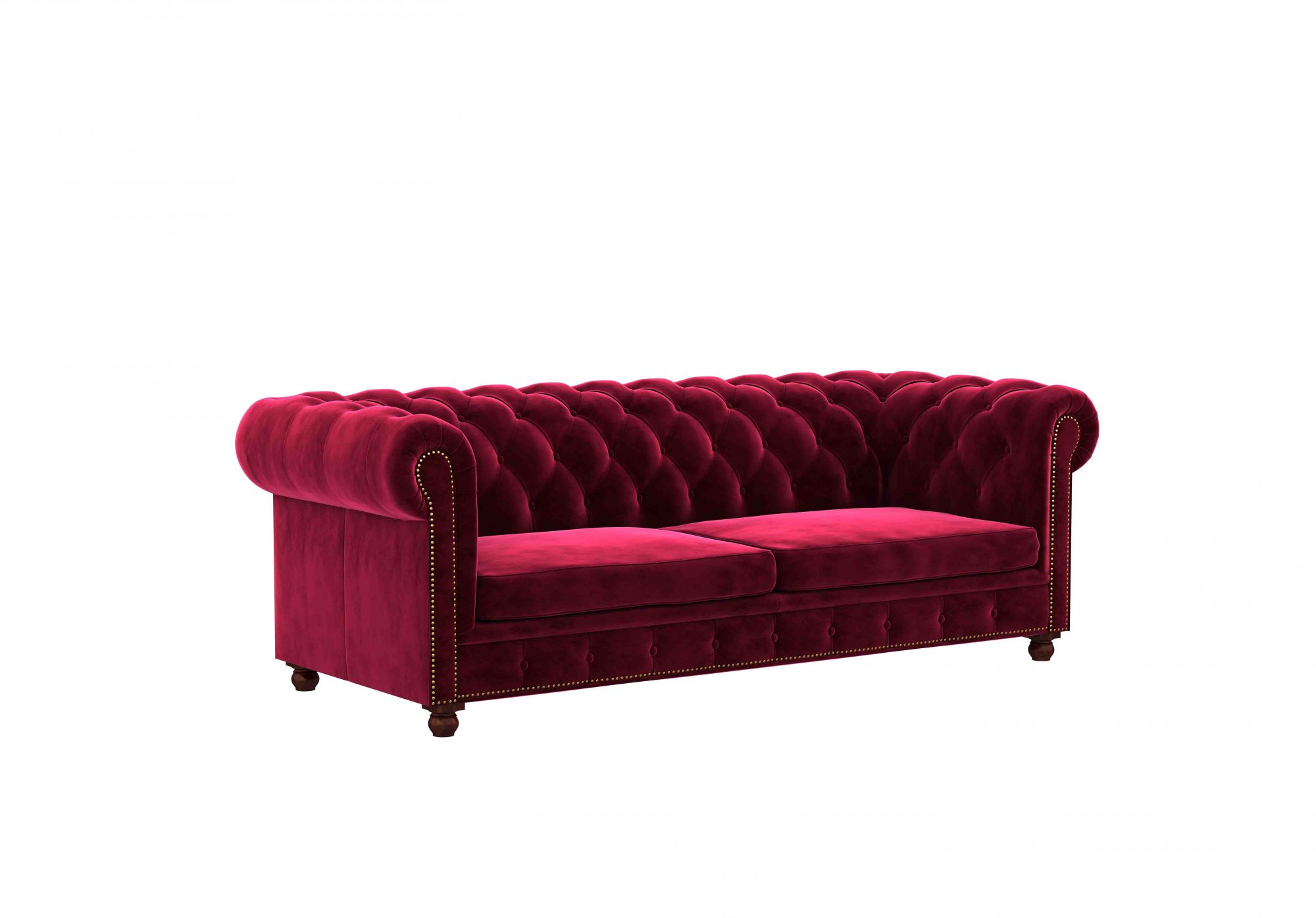 Windsor Burgandy 5 Seater Fabric Sofa Set