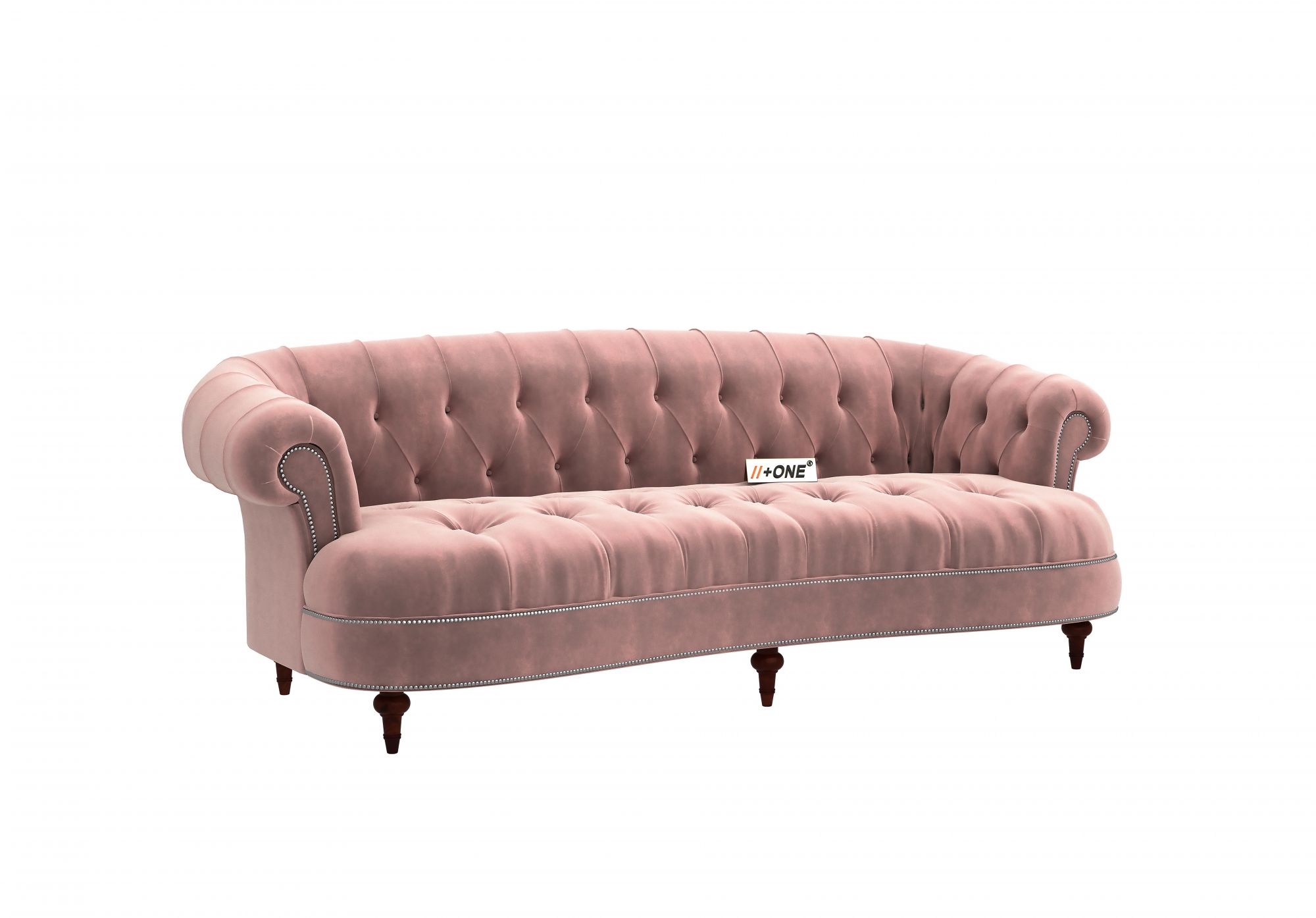 Duke Rose Dust 3 Seater Sofa