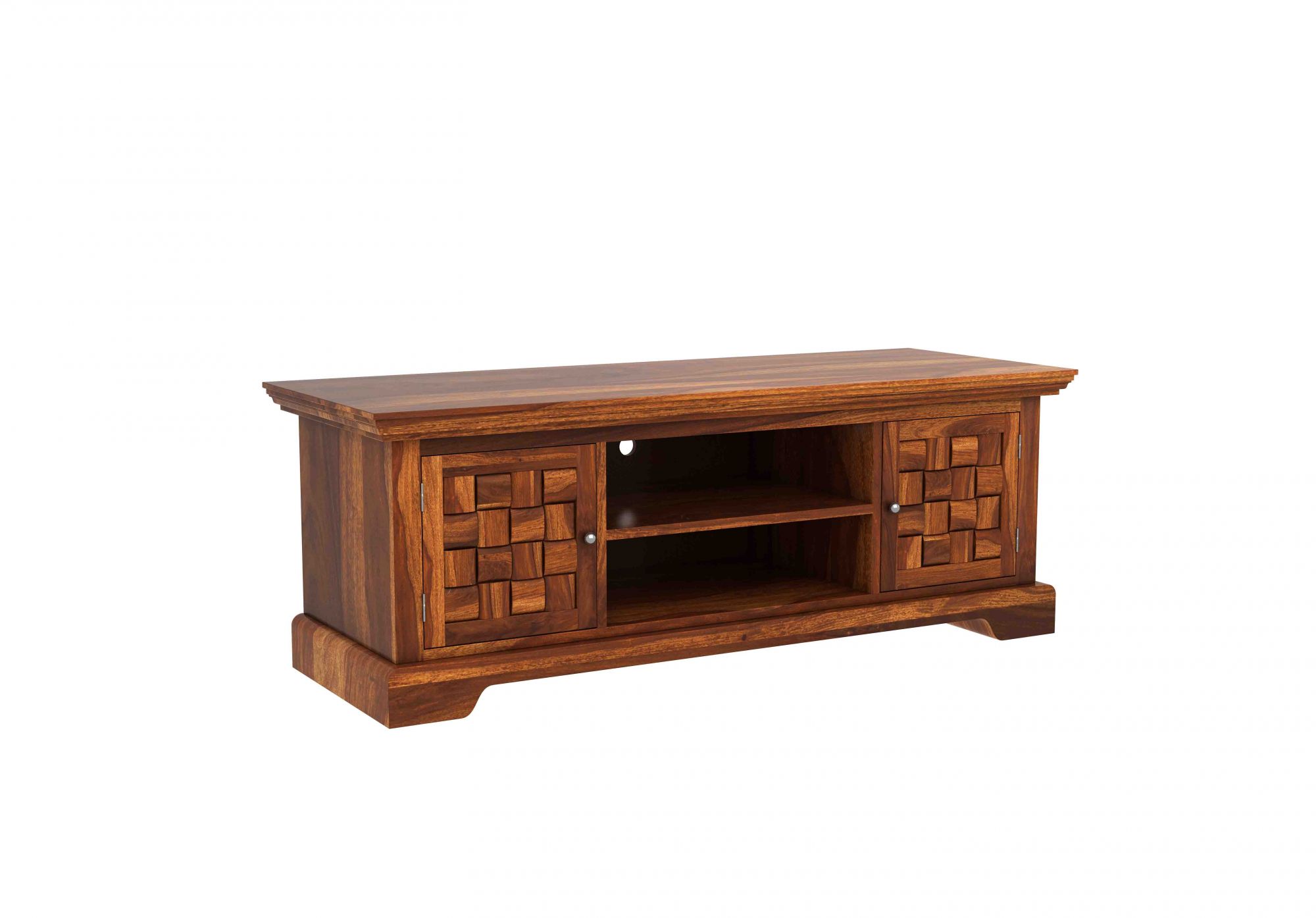 Flamingo Sheesham Wood TV Unit Walnut finish