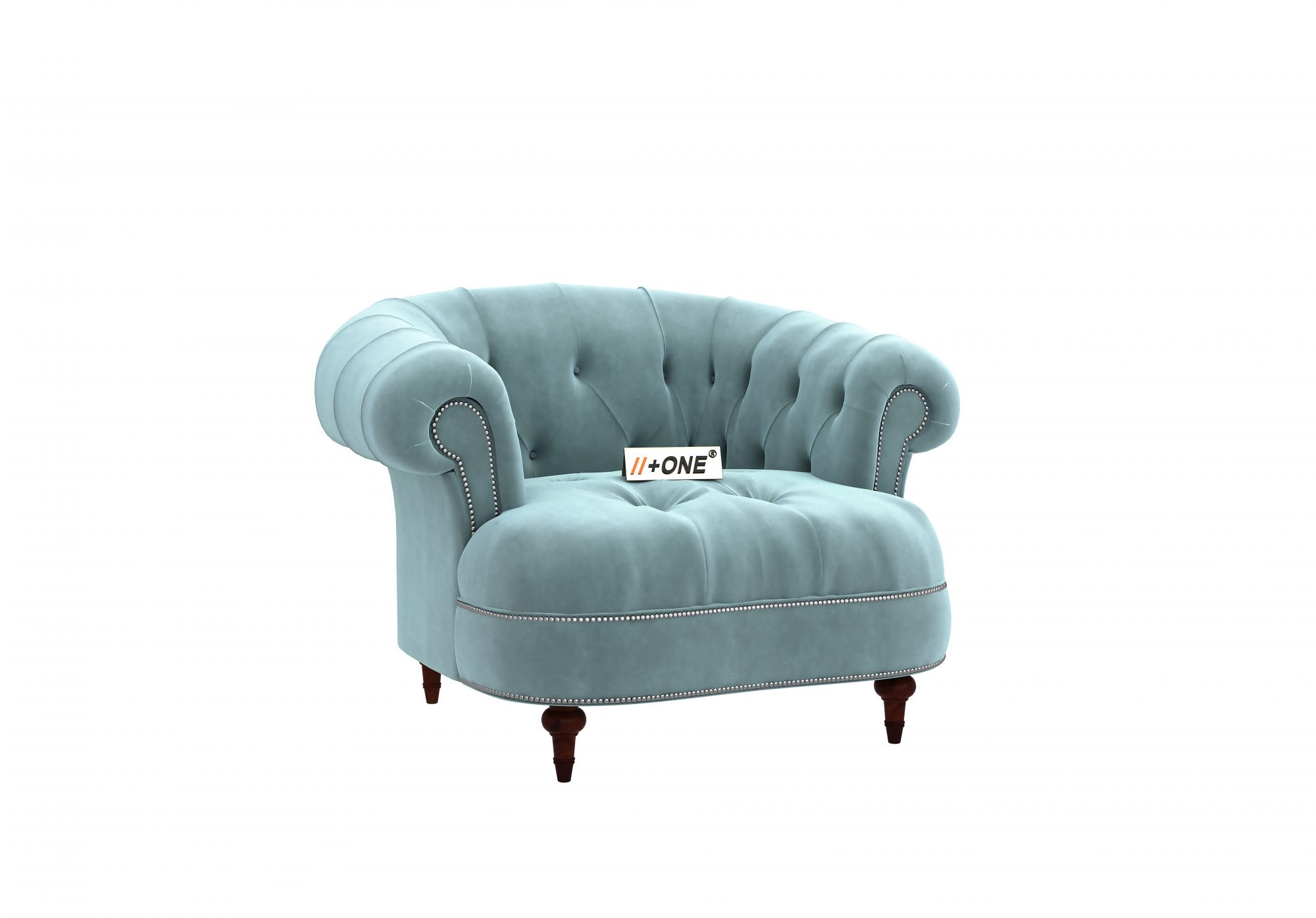 Duke Dusk Blue 1 Seater Sofa
