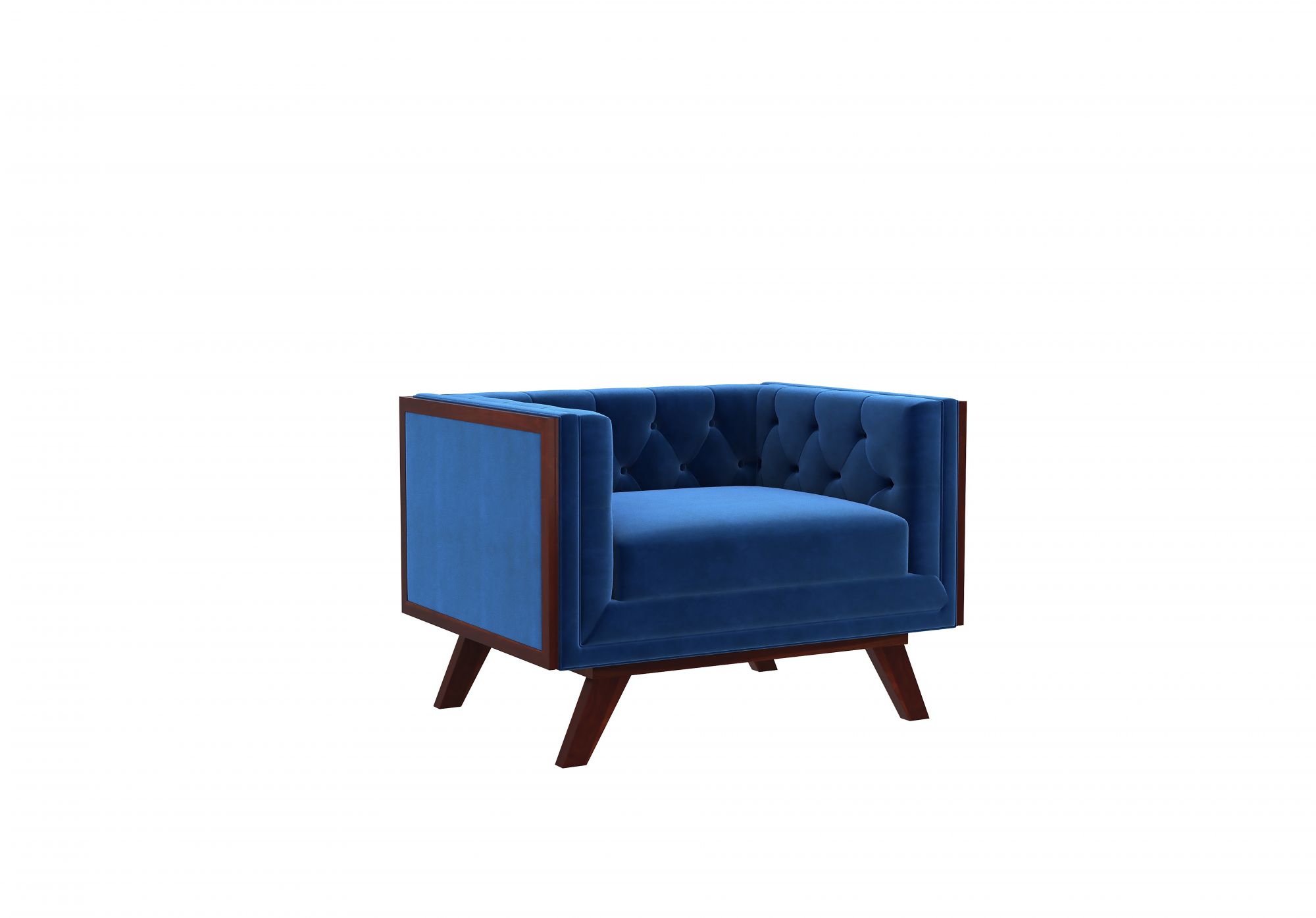 Syros Indigo Blue 1 Seater Sofa