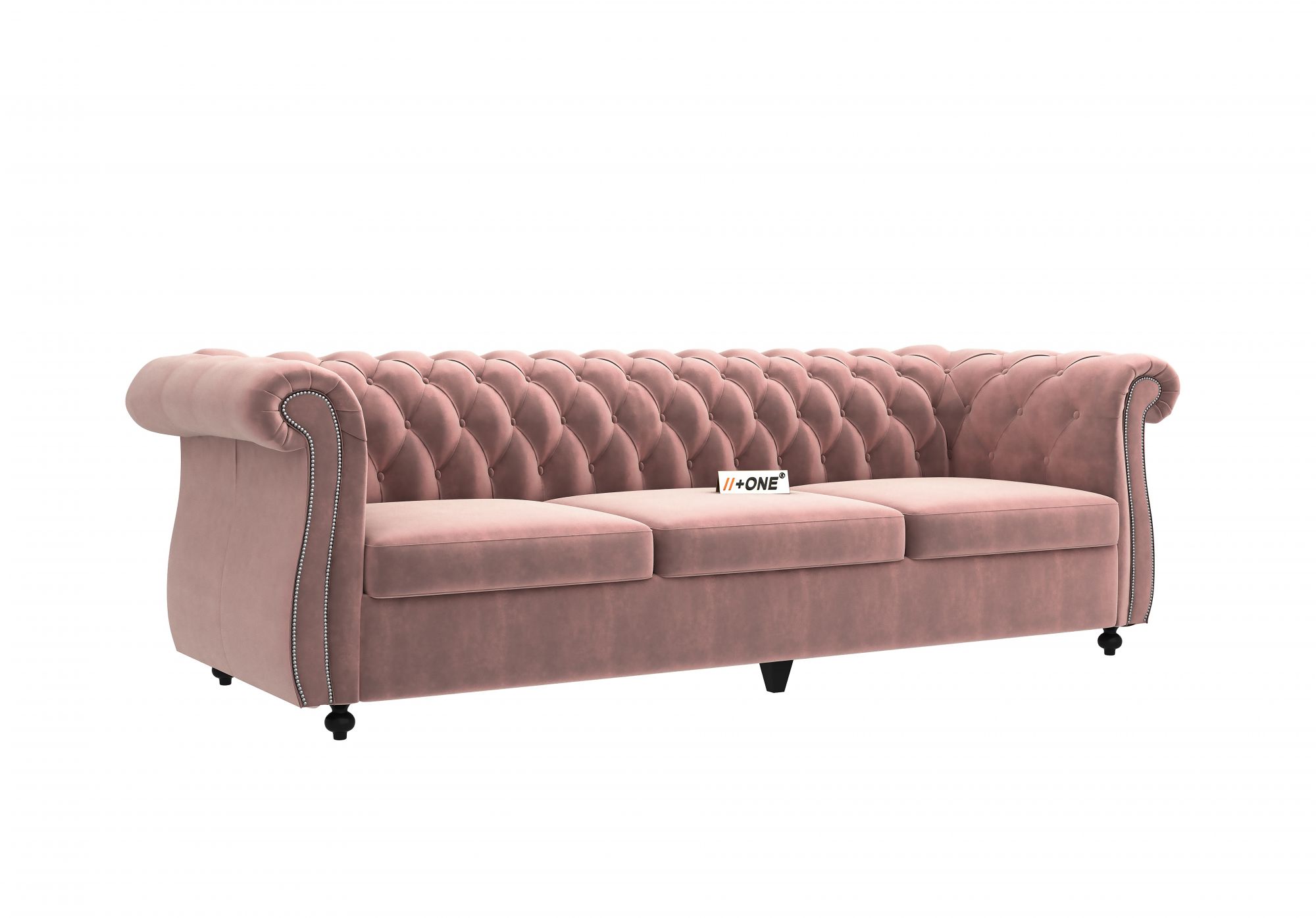 Lord Rose Dust 3 Seater Sofa