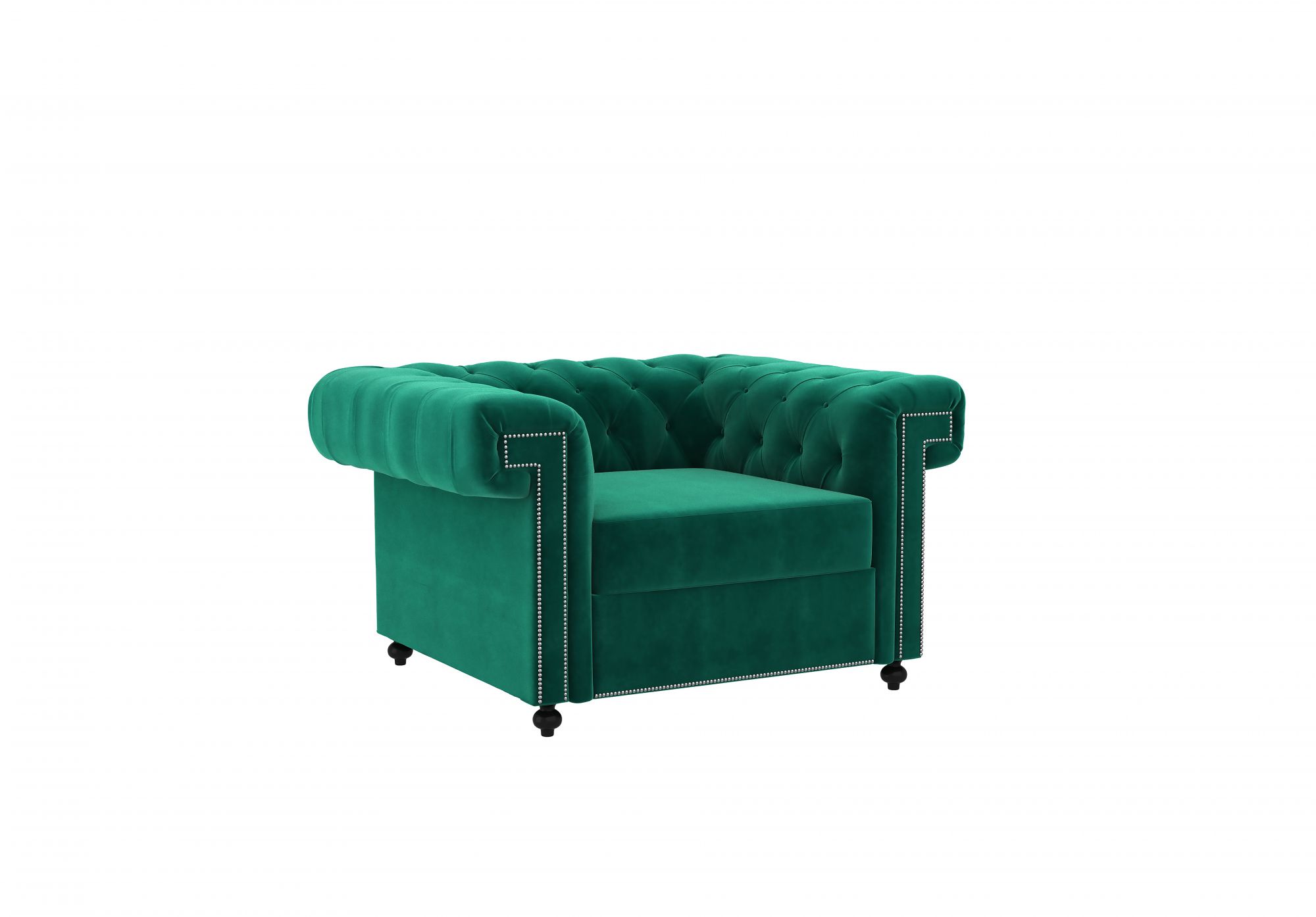 Octa Emerald Green 1 Seater Sofa