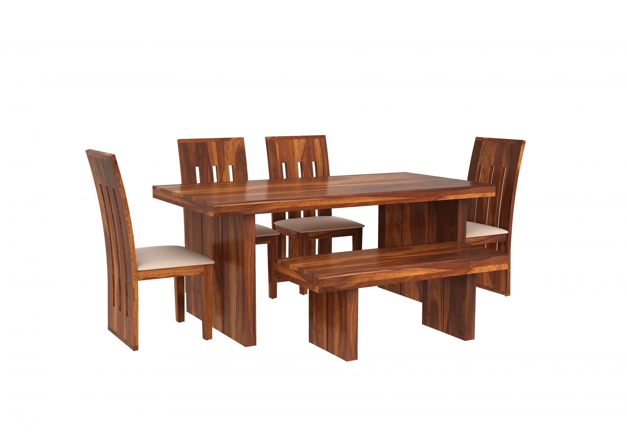 Comino Sheesham Wood Dining Table 6 Seater