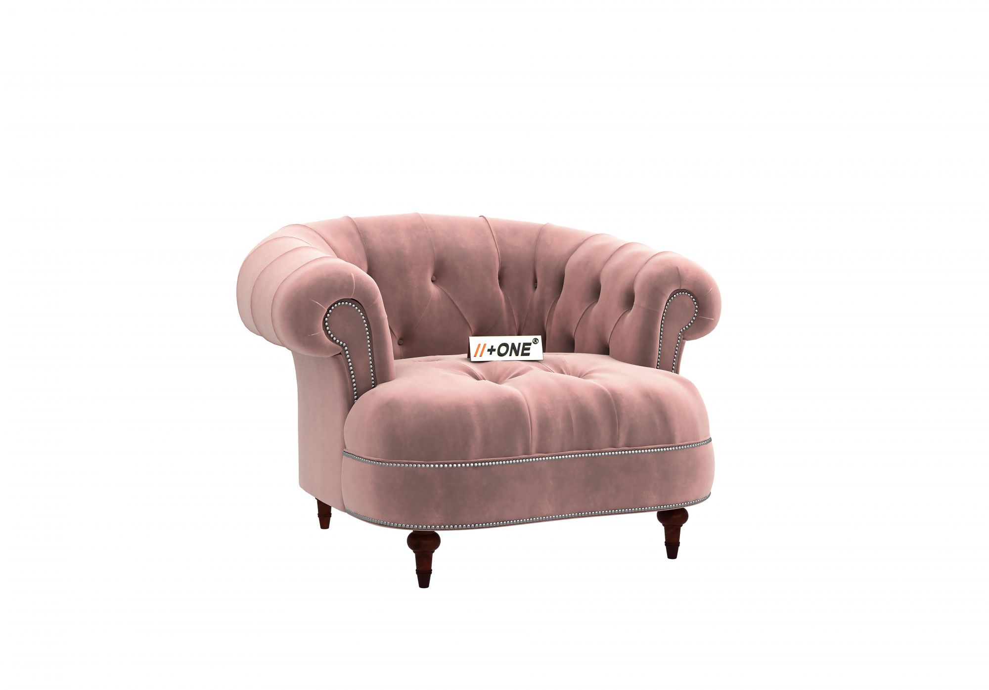 Duke Rose Dust 1 Seater Sofa