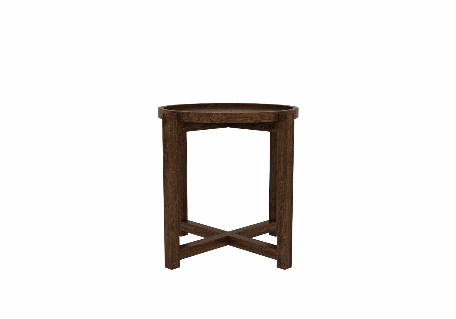Tray Wooden Center Table Walnut Finish