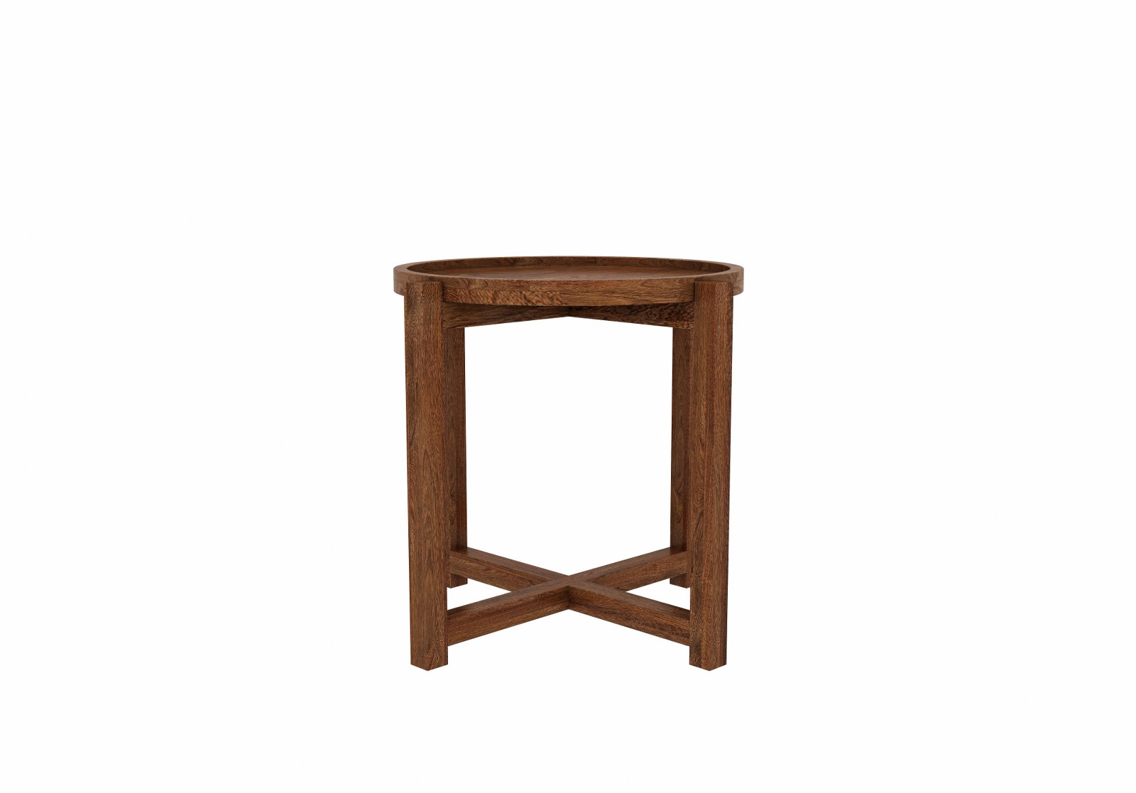 Tray Wooden Center Table Walnut Finish
