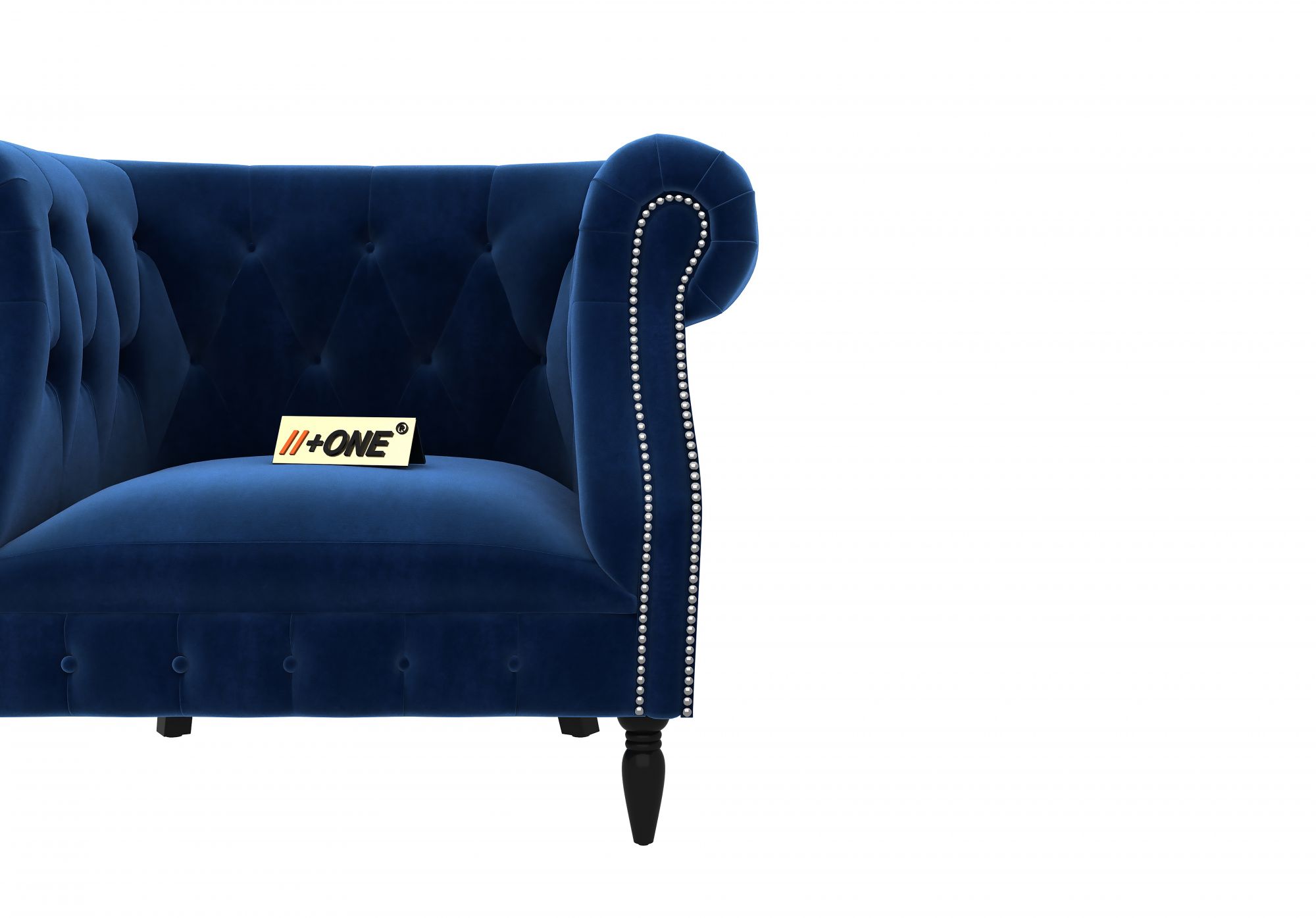 Baron Indigo Blue 1 Seater Sofa