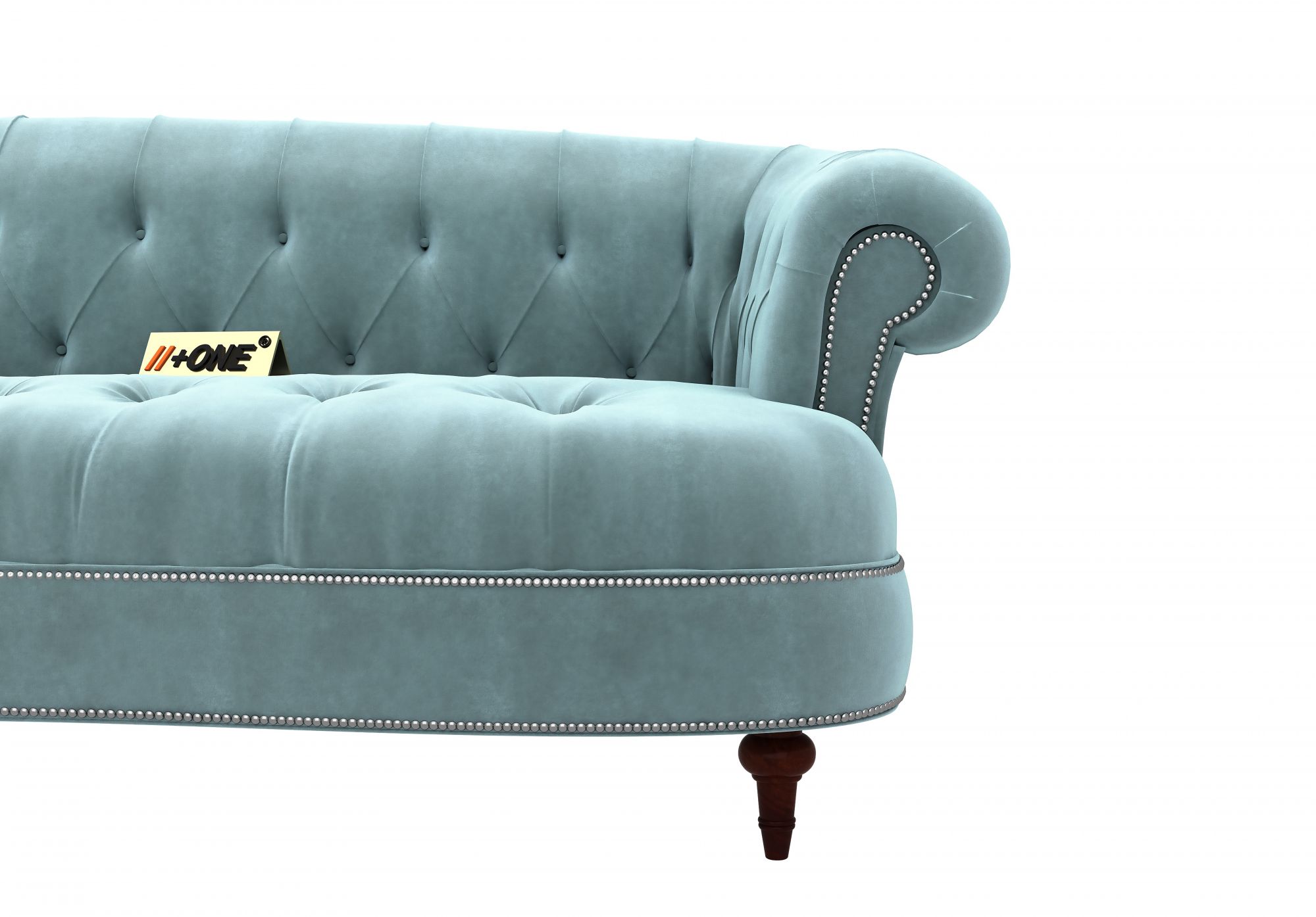 Duke Dusk Blue 3 Seater Sofa