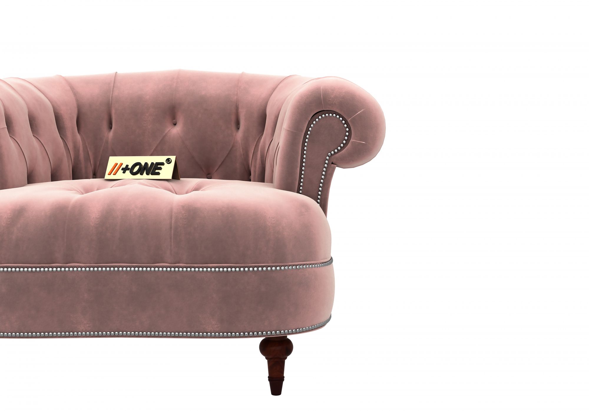 Duke Rose Dust 1 Seater Sofa