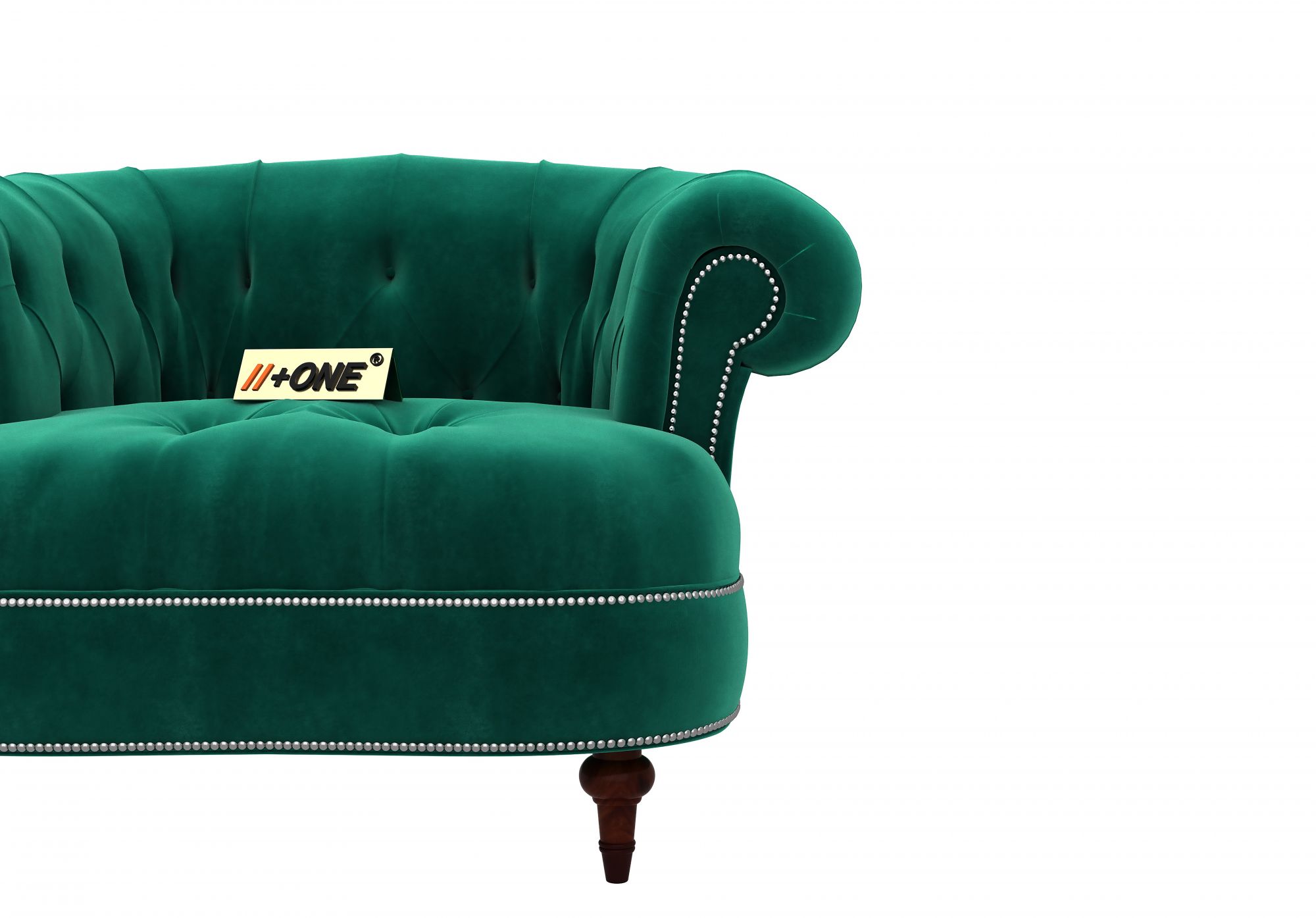 Duke Emerald Green 1 Seater Sofa
