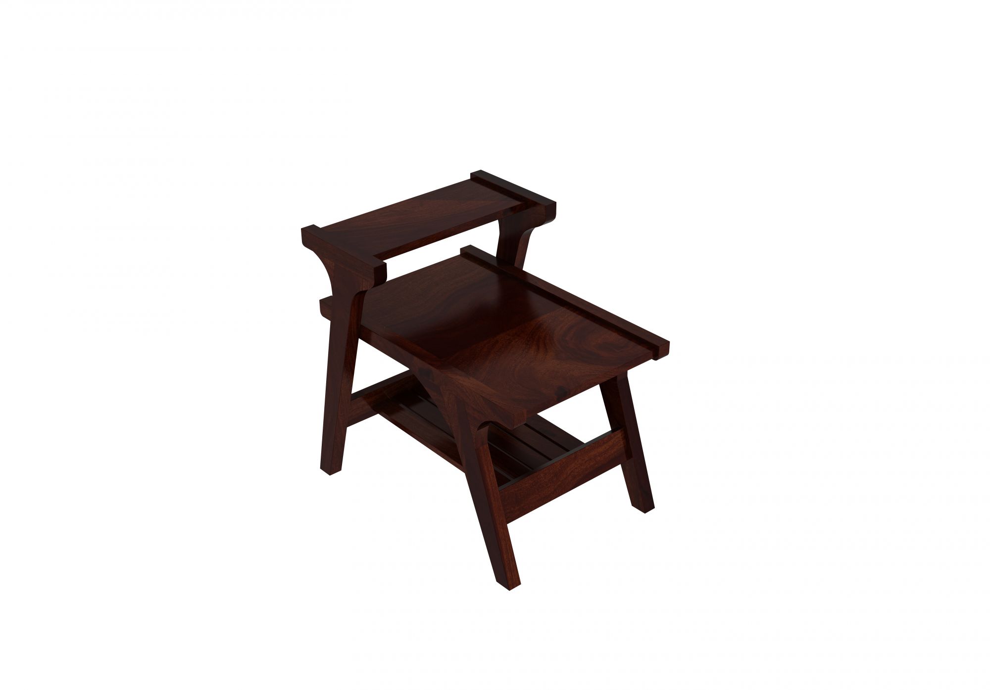 Lofty Wooden Coffee Table Walnut Finish