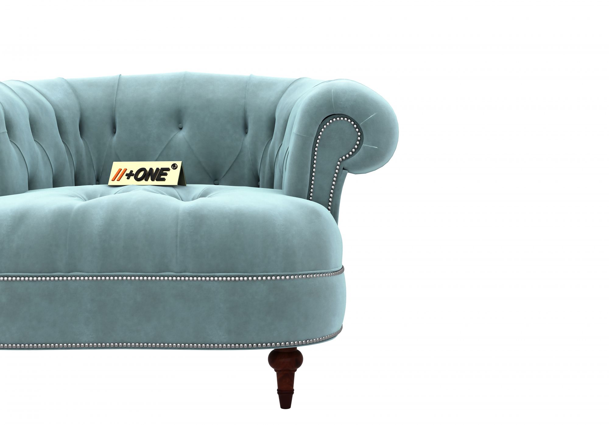 Duke Dusk Blue 1 Seater Sofa