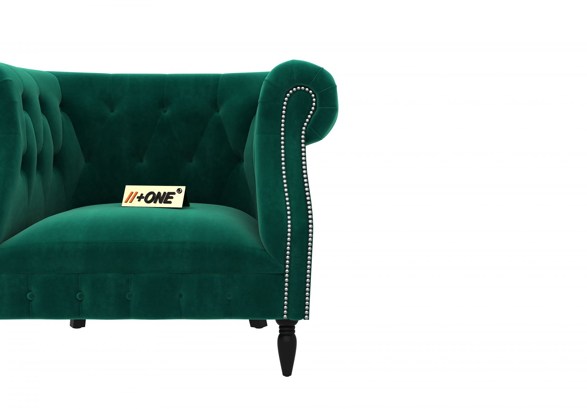 Baron Emerald Green 1 Seater Sofa