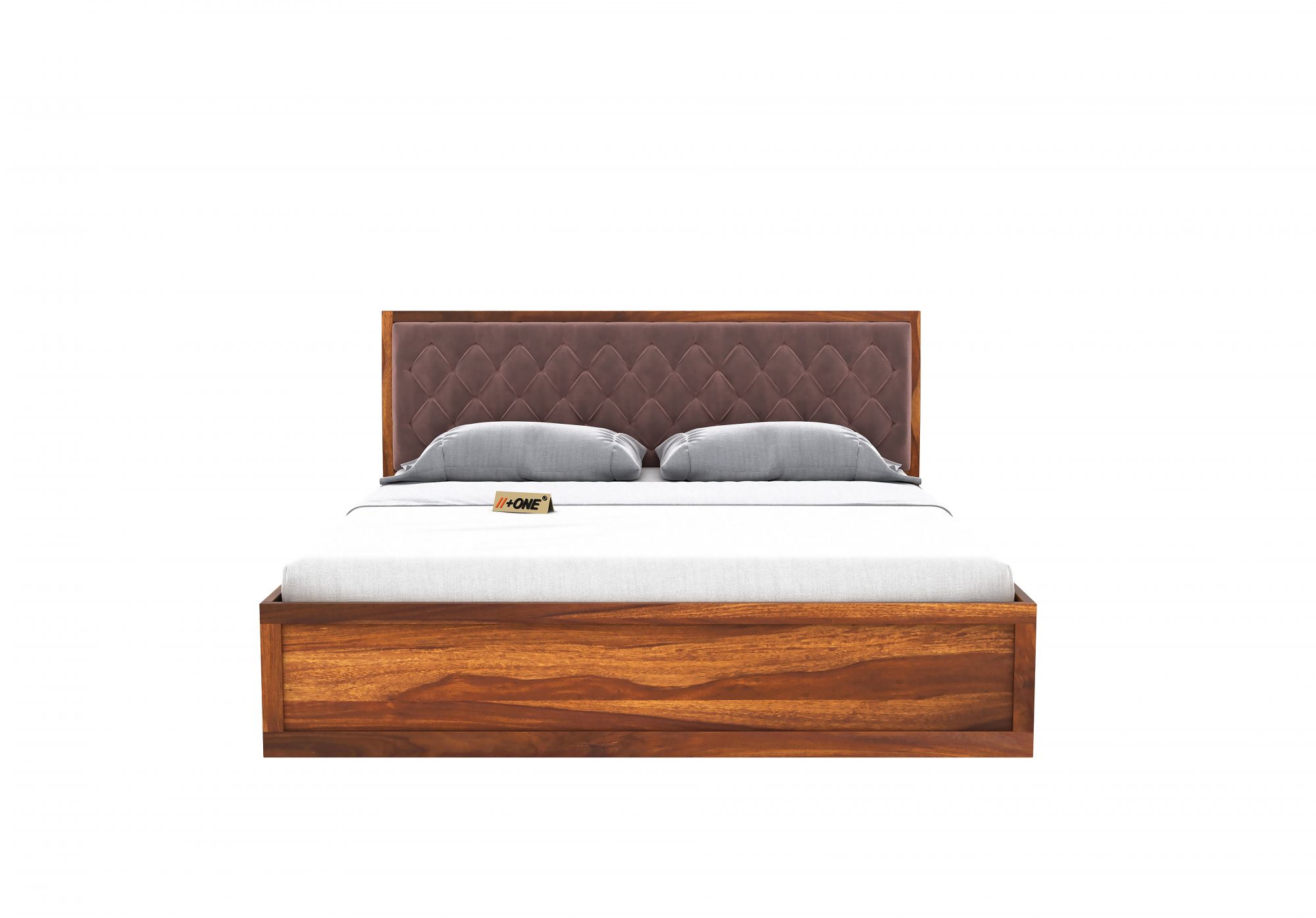 Aria Cushioned Rose Dust Bed With Hydraulic Storage