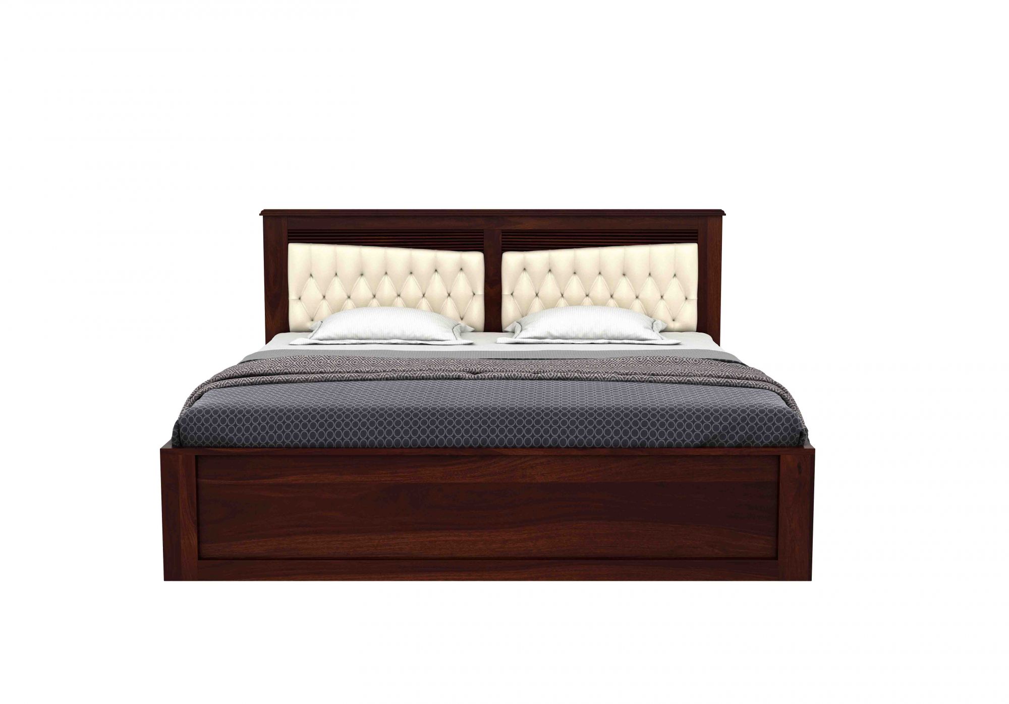 Spanish Sheesham Wood Bed With Side Storage