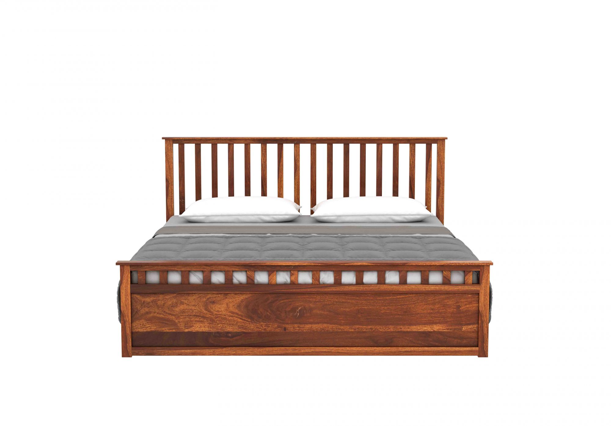 Manor Sheesham Wood Bed With Box Storage