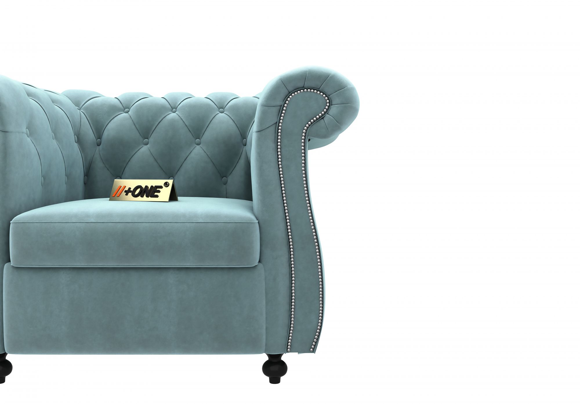 Lord Dusk Blue 1 Seater Sofa