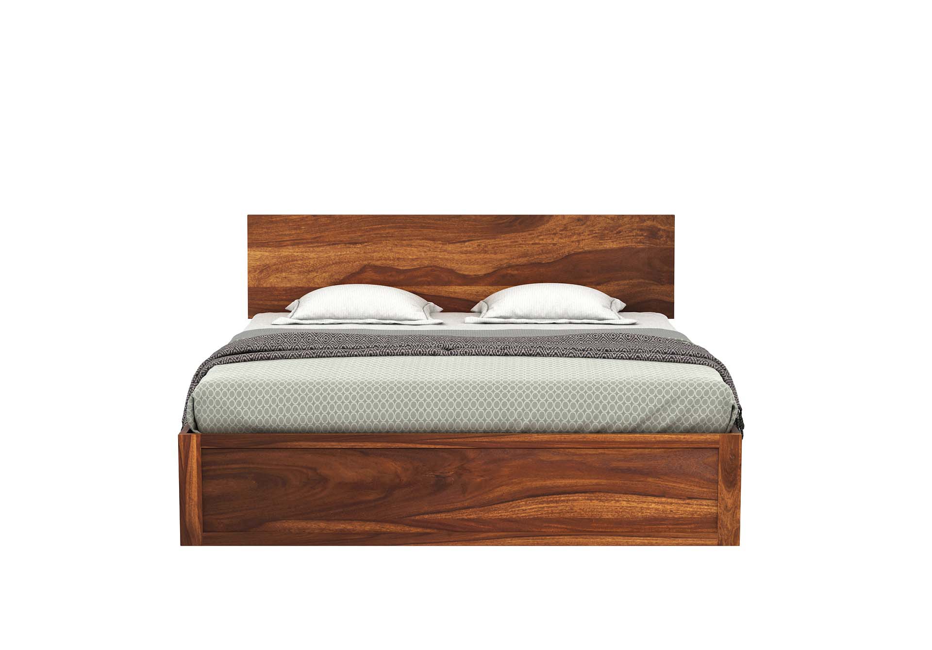 Samos Sheesham Wood Bed With Box Storage