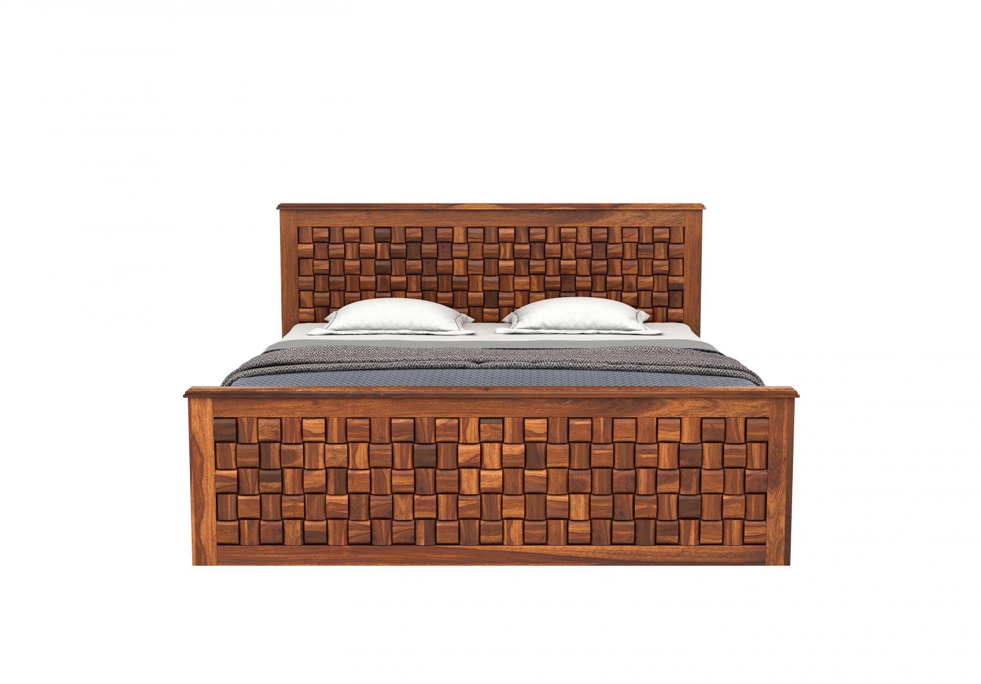 Flamingo Sheesham Wood Bed With Side Drawer