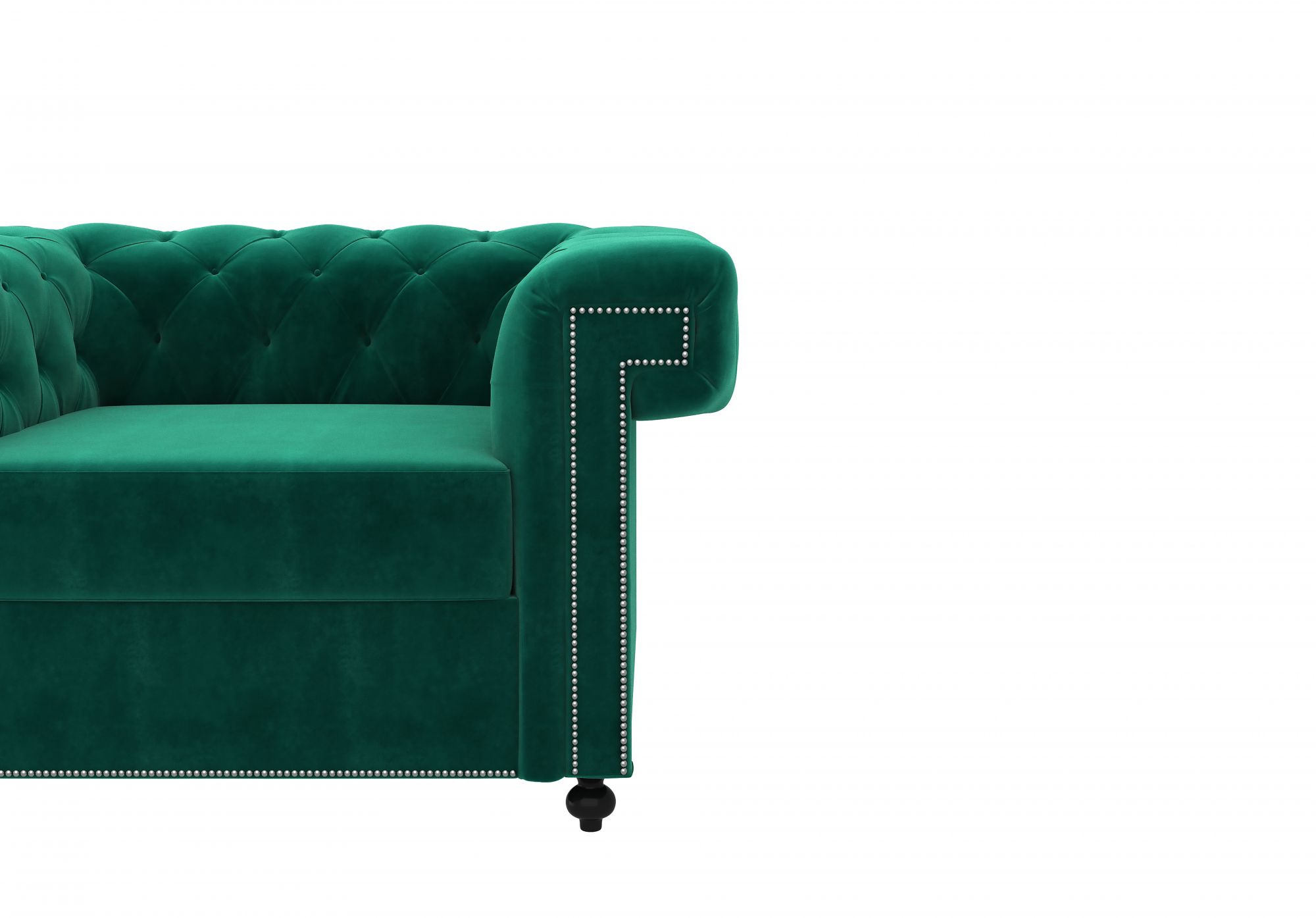 Octa Emerald Green 1 Seater Sofa
