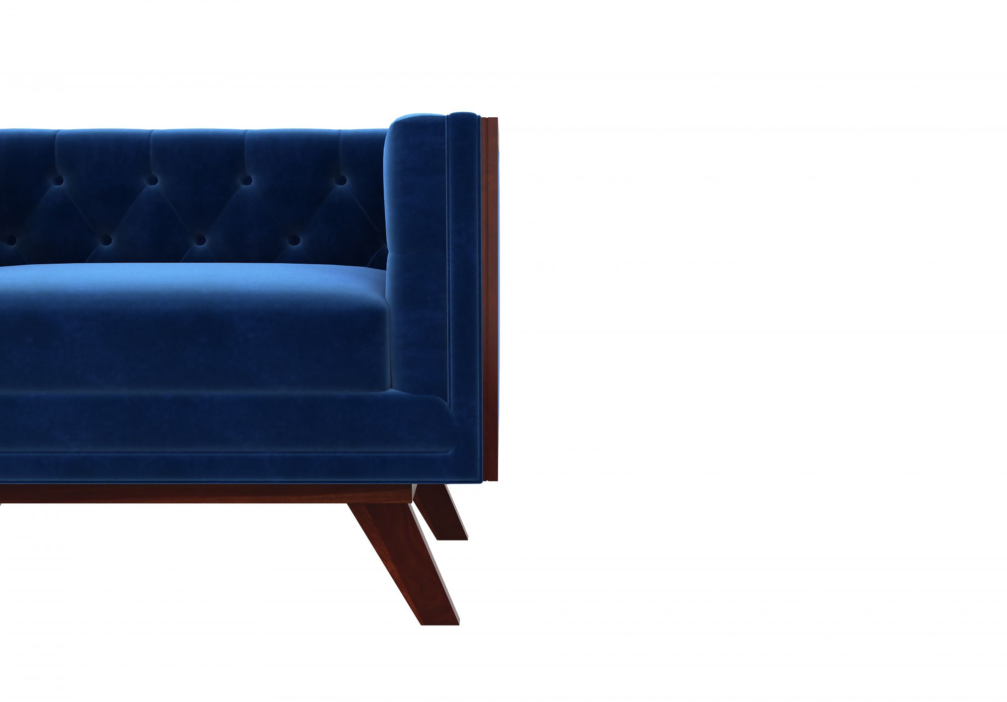 Syros Indigo Blue 1 Seater Sofa