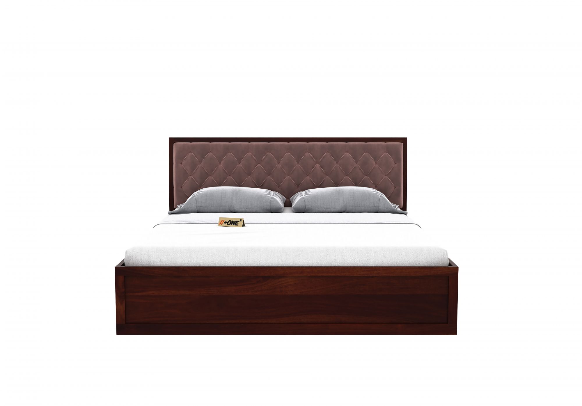 Aria Cushioned Rose Dust Bed With Hydraulic Storage