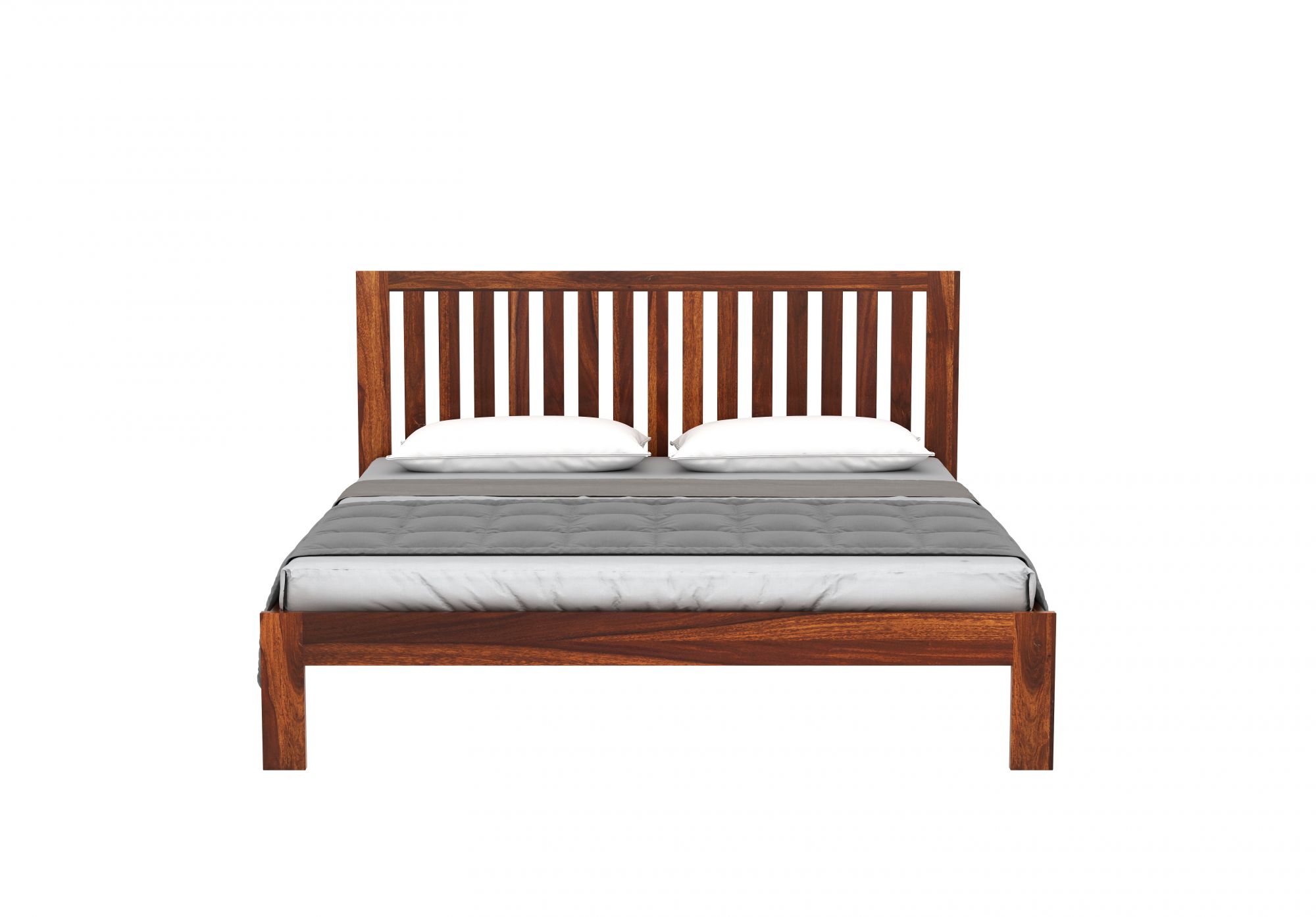Caviar Sheesham Wood Bed Without Storage