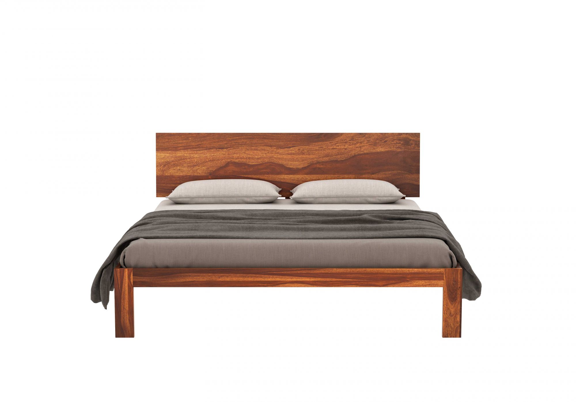 Samos Sheesham Wood Bed Without Storage