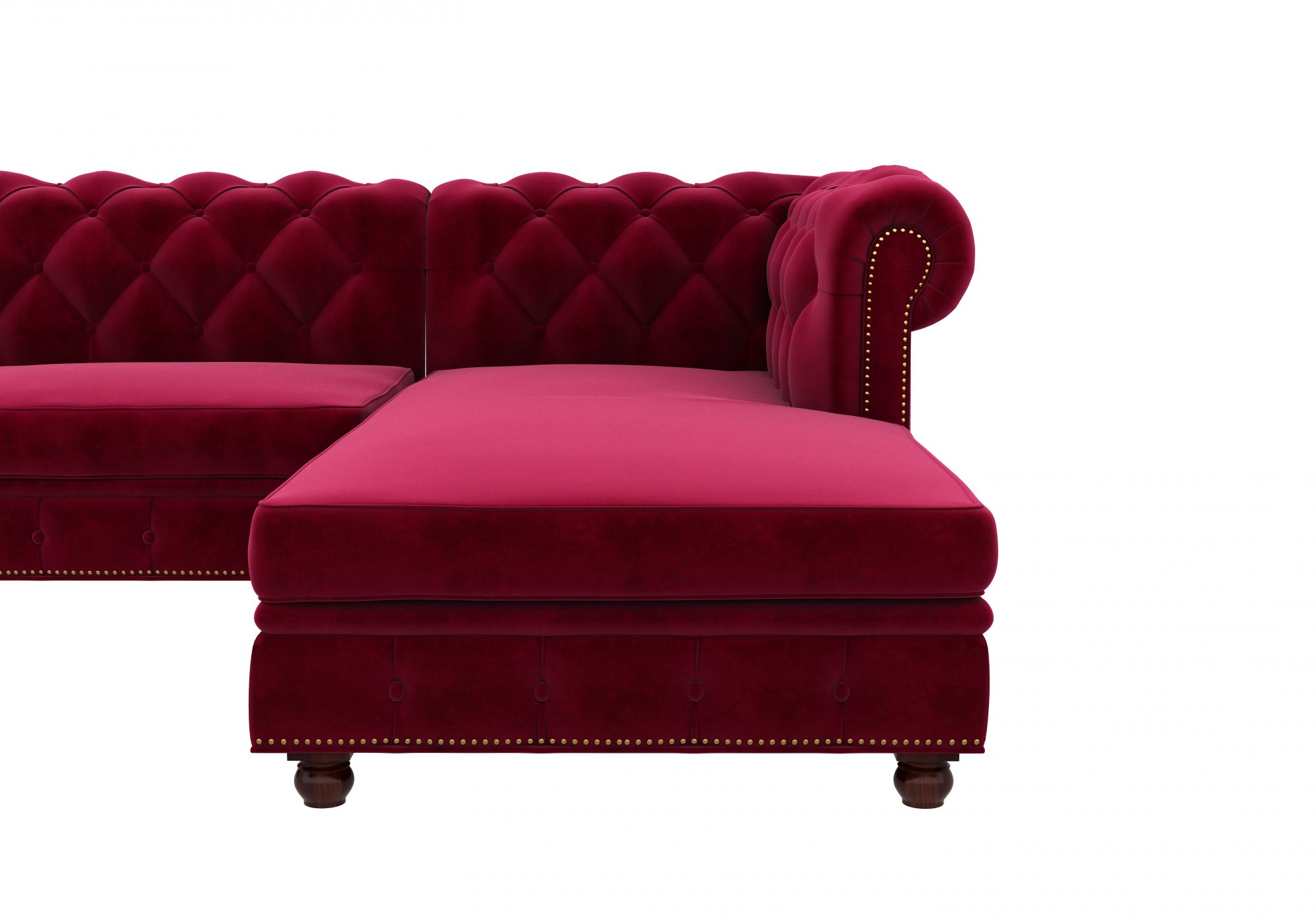 Windsor Burgandy L Shape Sofa Set
