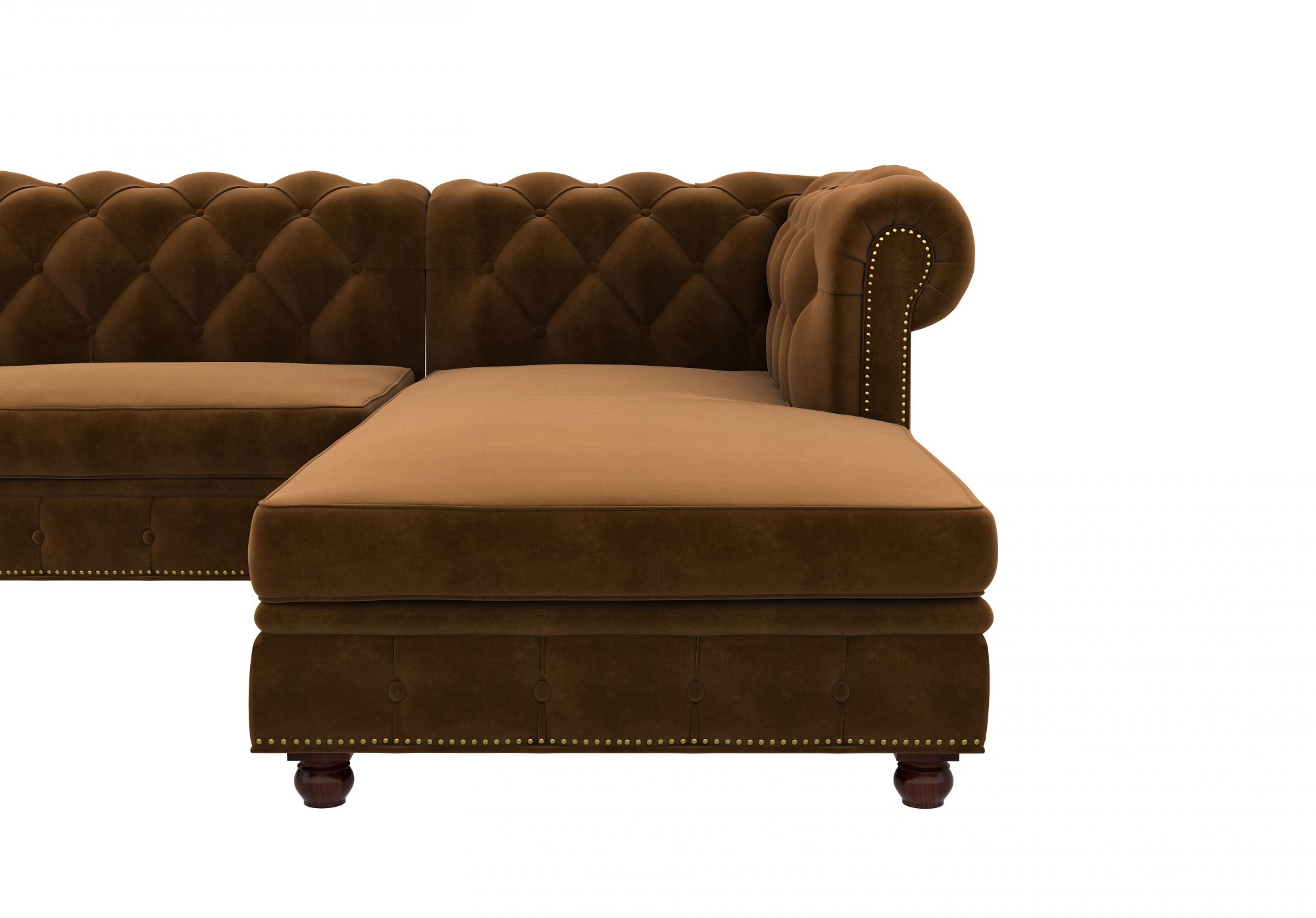 Windsor Brown L Shape Sofa Set
