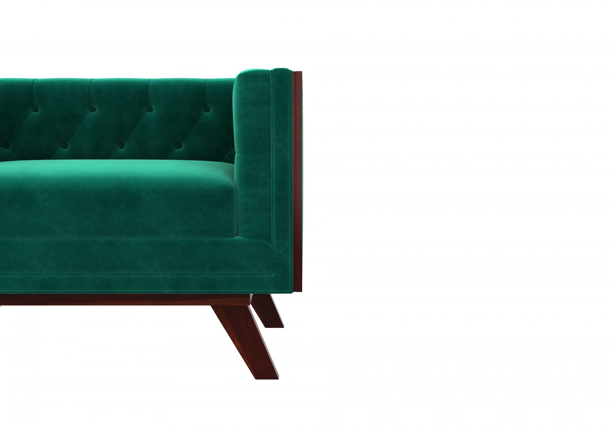 Syros Emerald Green 1 Seater Sofa
