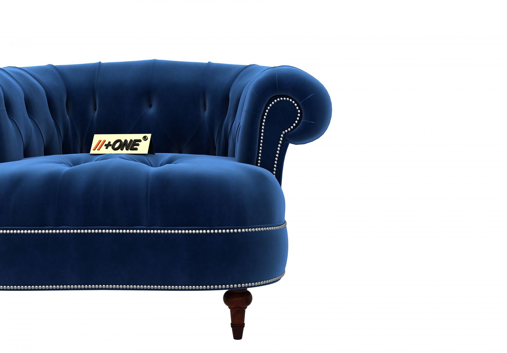 Duke Indigo Blue 1 Seater Sofa