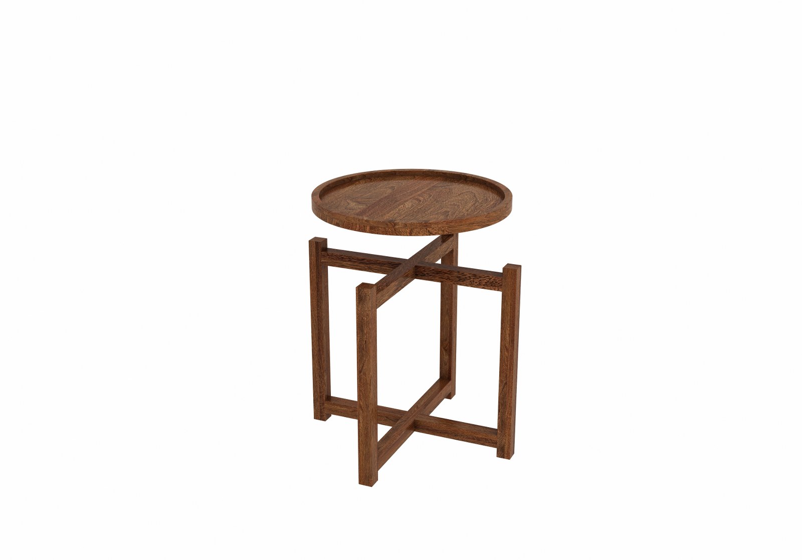 Tray Wooden Center Table Teak Finish