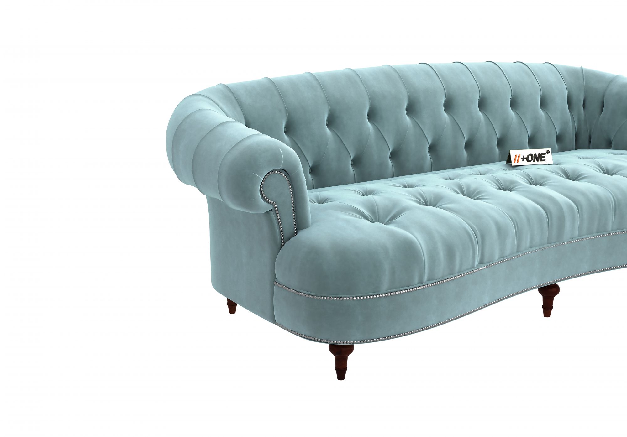 Duke Dusk Blue 3 Seater Sofa