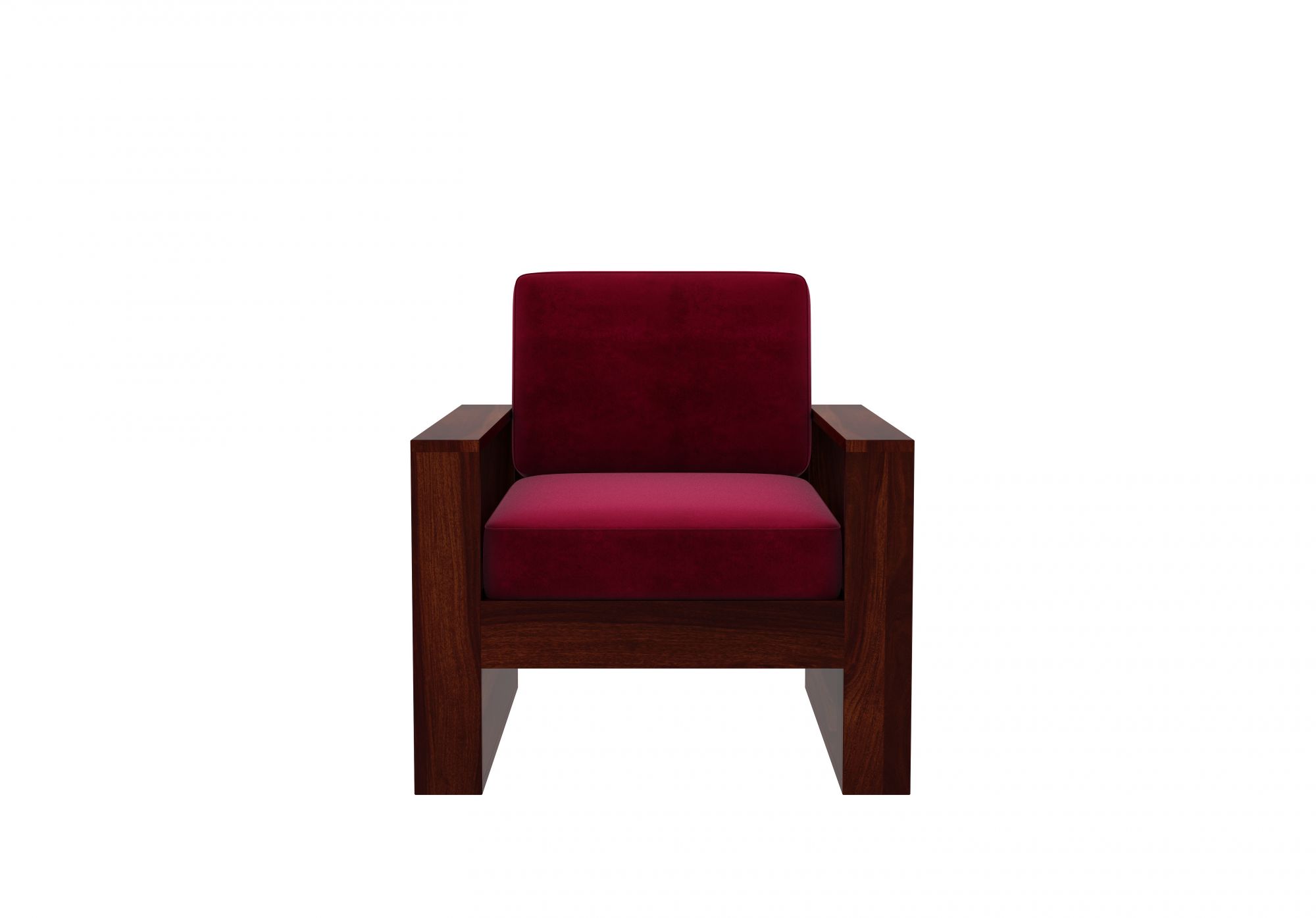 Picton Burgandy Wooden Sofa Set 5 Seater