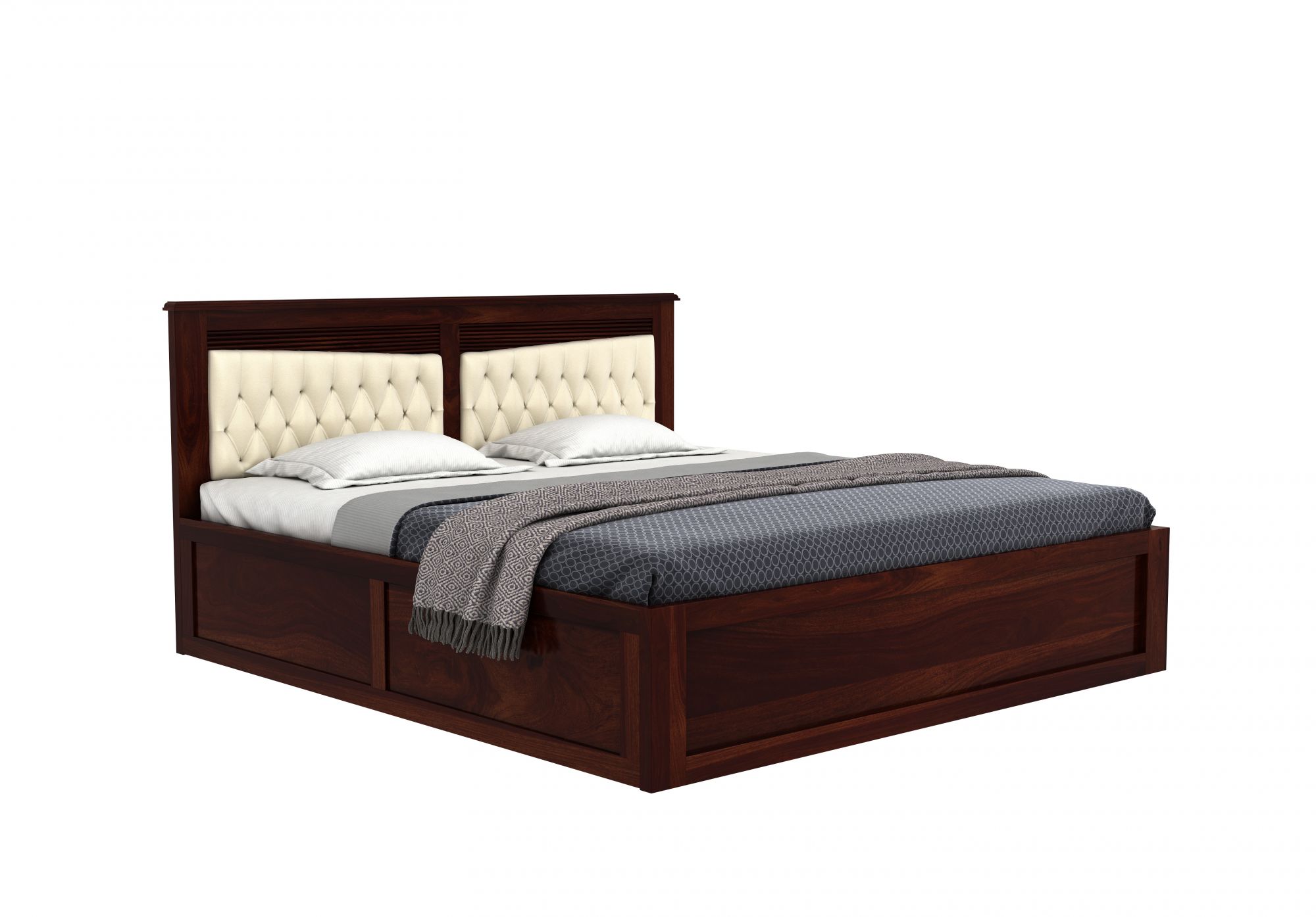 Spanish Sheesham Wood Bed With Box Storage