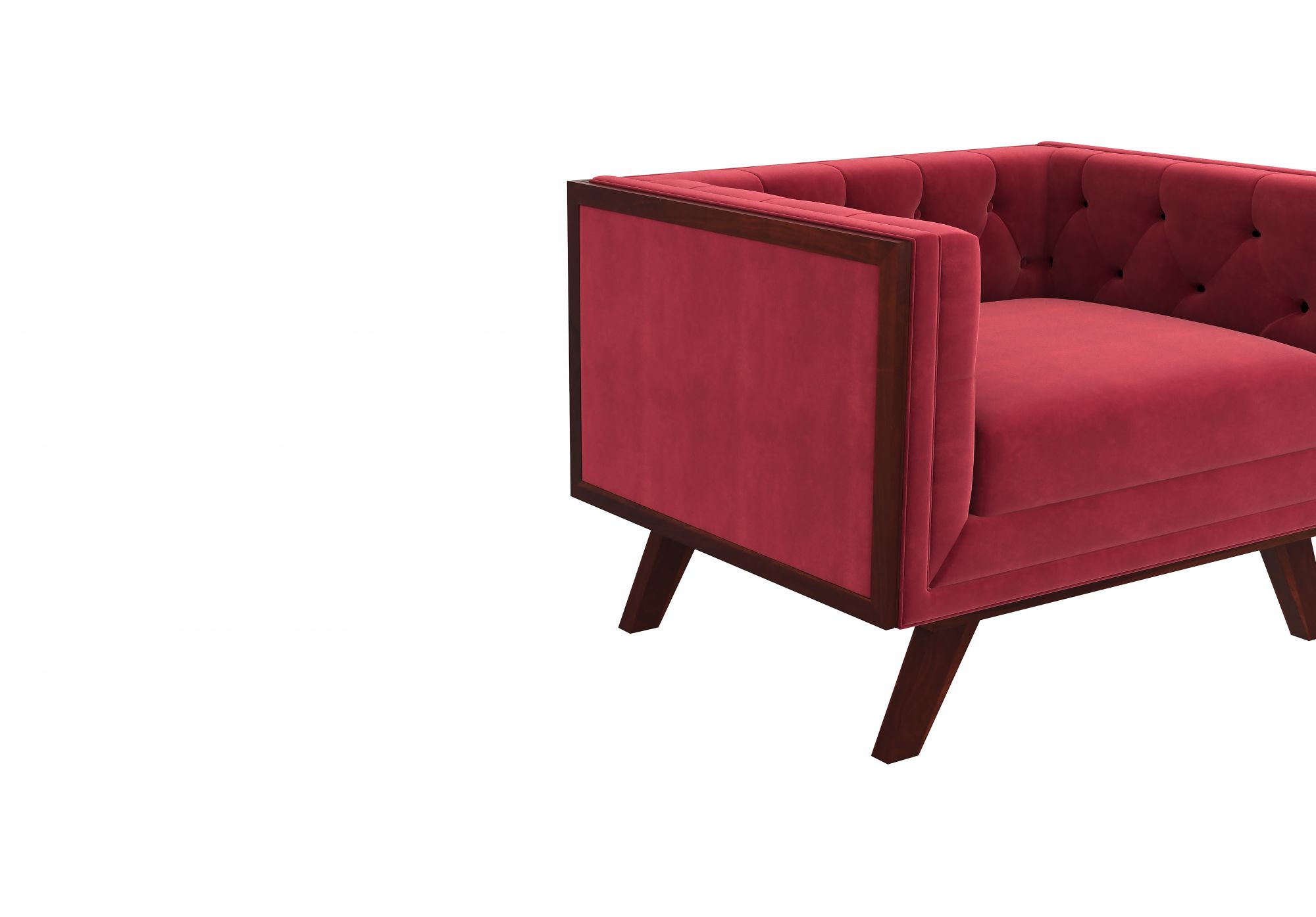 Syros Pomegranate 1 Seater Sofa