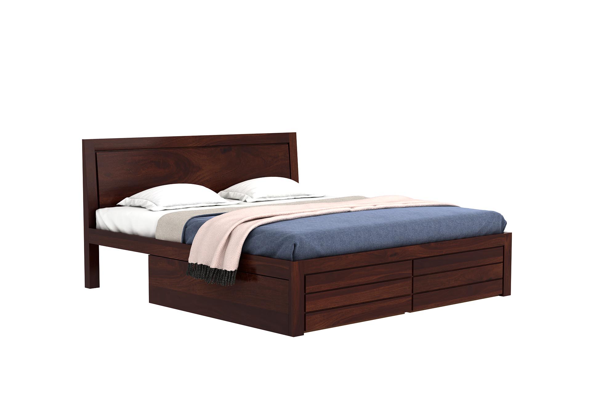 Baffin Sheesham Wood Bed With Side Drawer