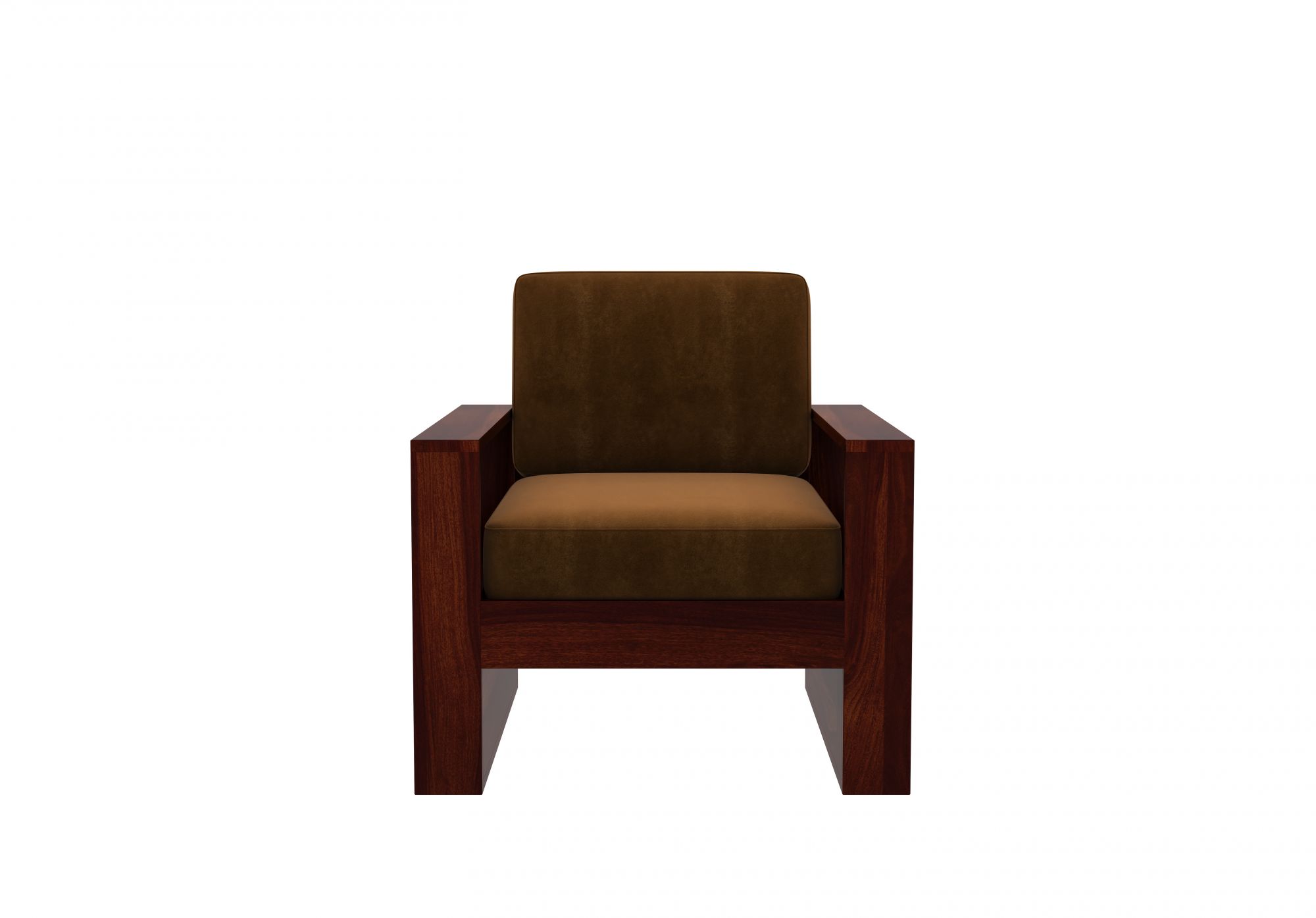 Picton Brown Wooden Sofa Set 5 Seater
