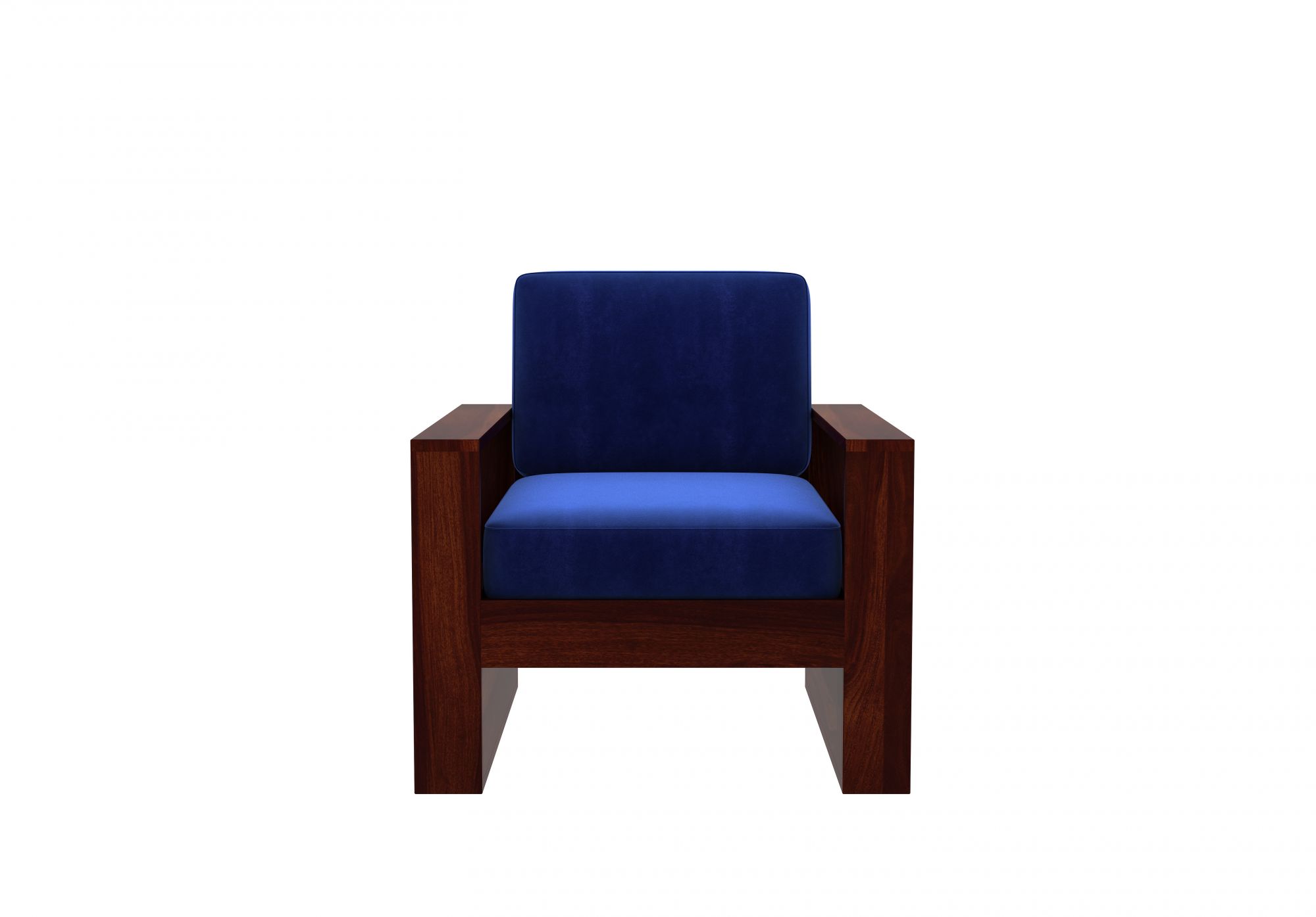 Picton Blue Wooden Sofa Set 5 Seater