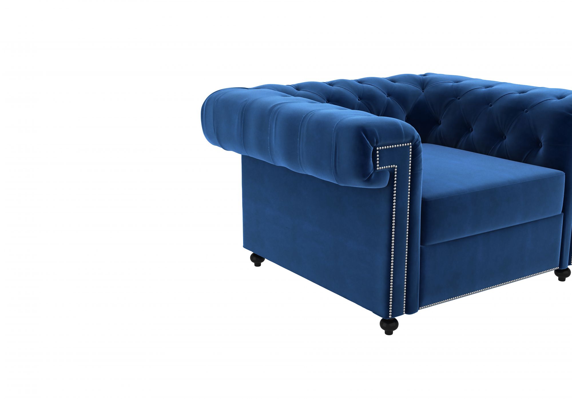 Octa Indigo Blue 1 Seater Sofa